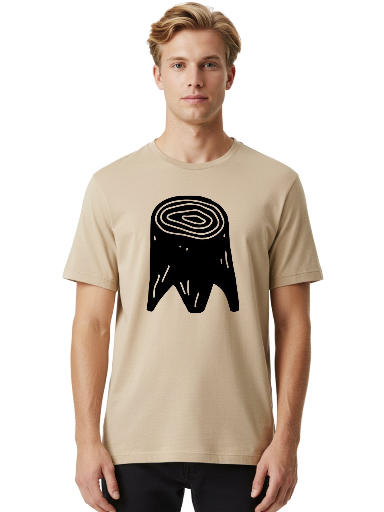 Tooth Men'S Graphic Tee, 100% Cotton, Comfortable Casual Summer Wear, Machine Washable, Black Tooth Silhouette, Dental Anatomy, Tooth Illustration, Abstract Tooth Design, Simple Graphics, Minimalist Art, Neon Green Outline, -  Aaa613 25