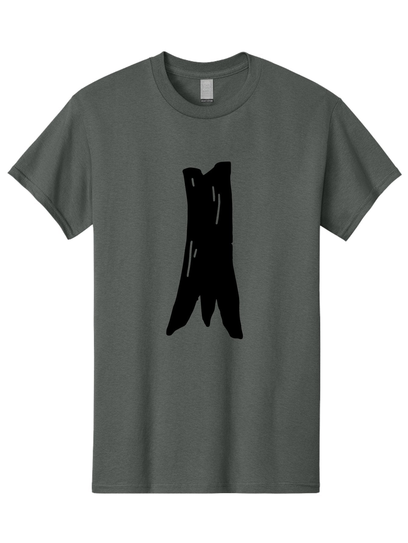 Tree-Stump Men'S Graphic Tee, 100% Cotton, Comfortable Casual Summer Wear, Machine Washable, Tree Trunk, Minimalist Art, Simple Shapes, Black Silhouette, Abstract Representation, Natural Forms, Digital Illustration, Modern Design -  Aaa614 5