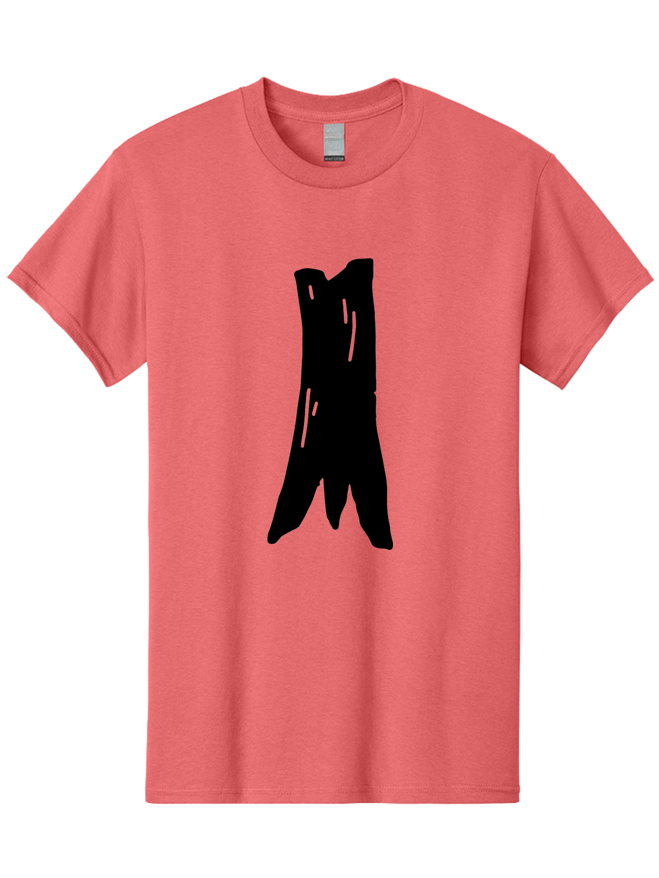 Tree-Stump Men'S Graphic Tee, 100% Cotton, Comfortable Casual Summer Wear, Machine Washable, Tree Trunk, Minimalist Art, Simple Shapes, Black Silhouette, Abstract Representation, Natural Forms, Digital Illustration, Modern Design -  Aaa614 5