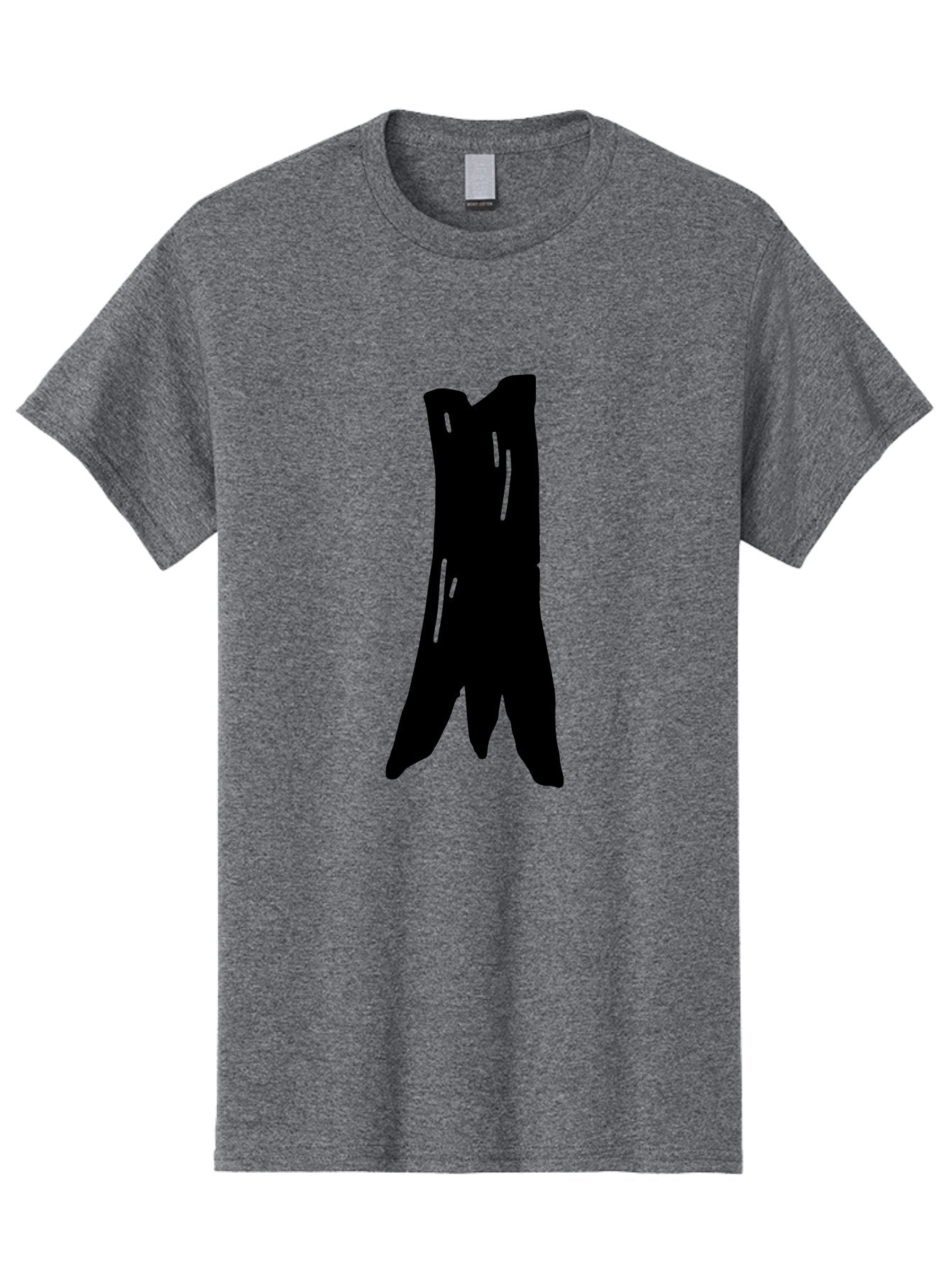 Tree-Stump Men'S Graphic Tee, 100% Cotton, Comfortable Casual Summer Wear, Machine Washable, Tree Trunk, Minimalist Art, Simple Shapes, Black Silhouette, Abstract Representation, Natural Forms, Digital Illustration, Modern Design -  Aaa614 6