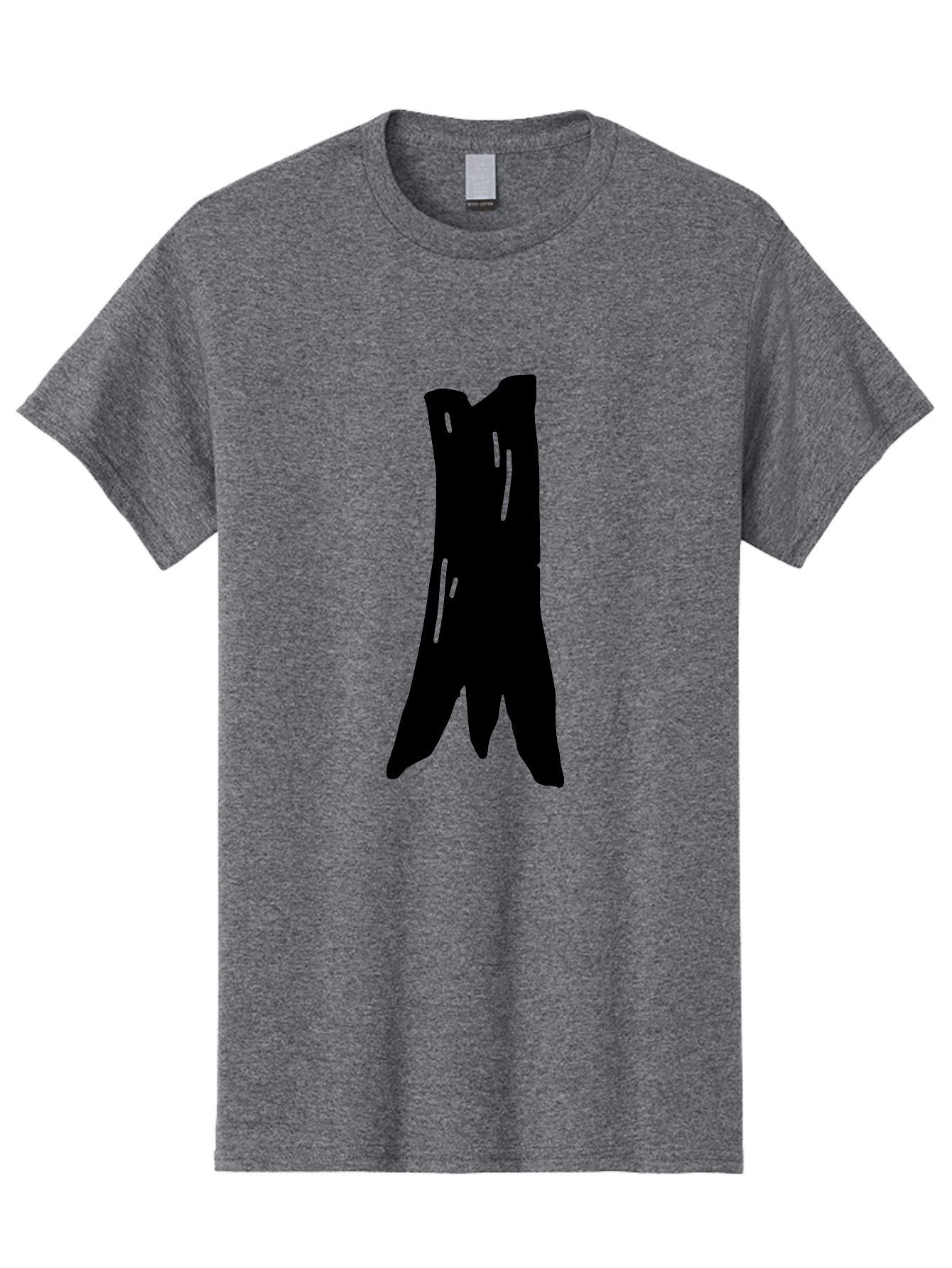 Tree-Stump Men'S Graphic Tee, 100% Cotton, Comfortable Casual Summer Wear, Machine Washable, Tree Trunk, Minimalist Art, Simple Shapes, Black Silhouette, Abstract Representation, Natural Forms, Digital Illustration, Modern Design -  Aaa614 9