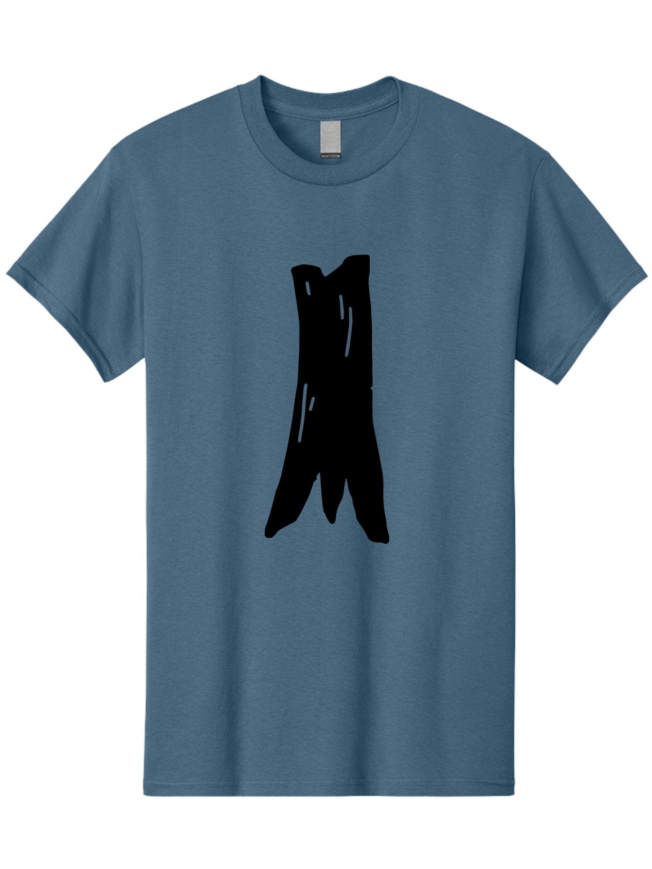 Tree-Stump Men'S Graphic Tee, 100% Cotton, Comfortable Casual Summer Wear, Machine Washable, Tree Trunk, Minimalist Art, Simple Shapes, Black Silhouette, Abstract Representation, Natural Forms, Digital Illustration, Modern Design -  Aaa614 4