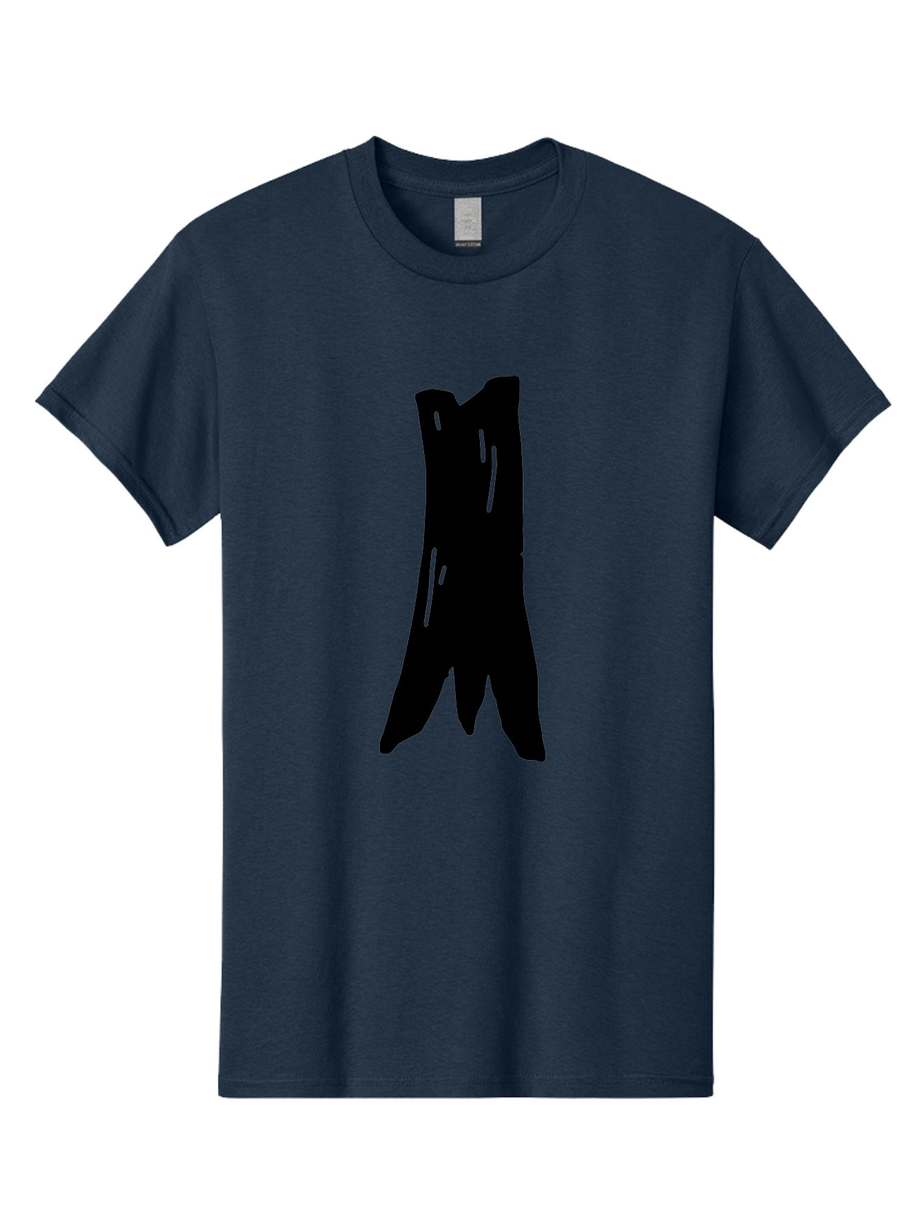 Tree-Stump Men'S Graphic Tee, 100% Cotton, Comfortable Casual Summer Wear, Machine Washable, Tree Trunk, Minimalist Art, Simple Shapes, Black Silhouette, Abstract Representation, Natural Forms, Digital Illustration, Modern Design -  Aaa614 19