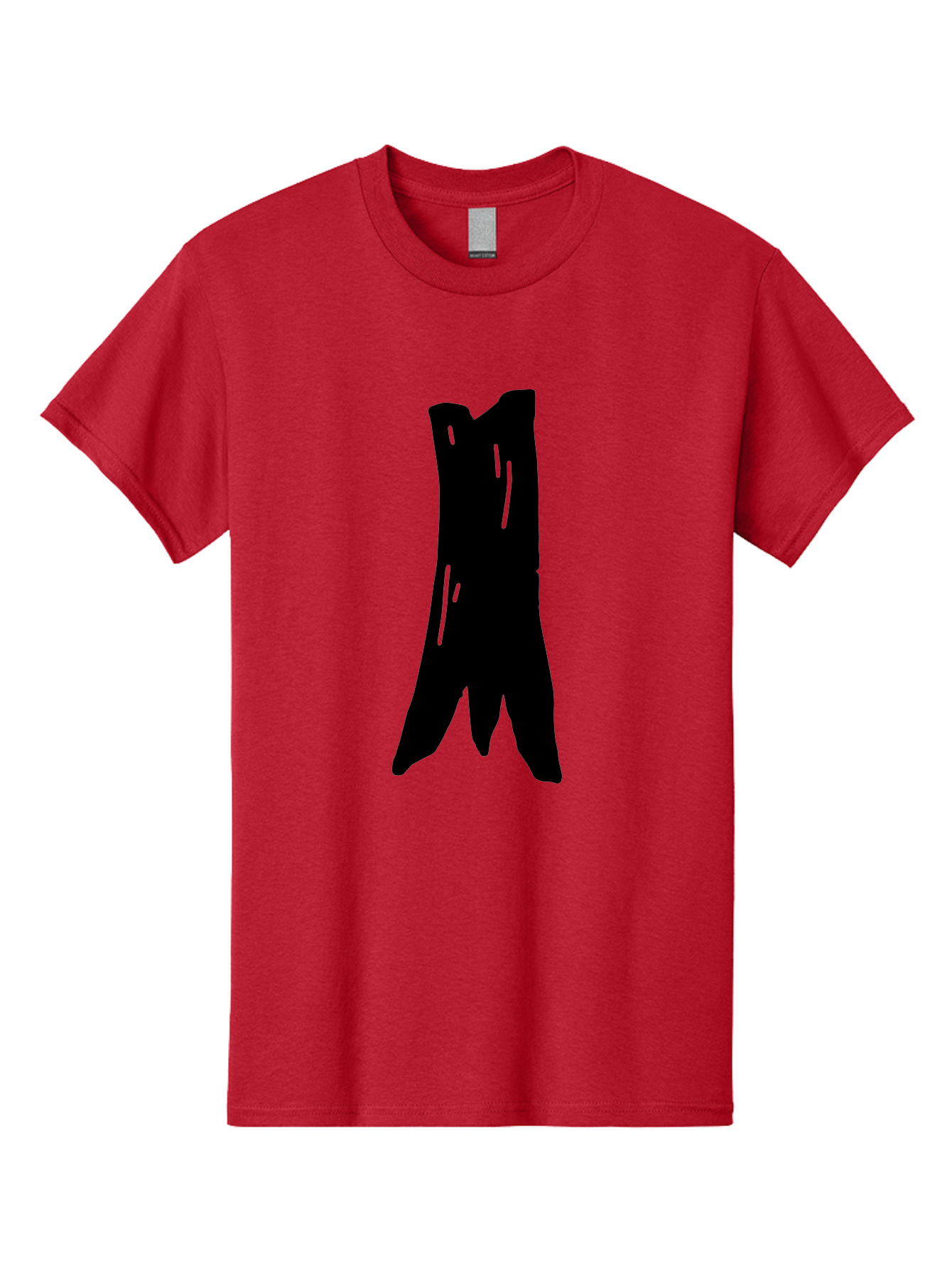 Tree-Stump Men'S Graphic Tee, 100% Cotton, Comfortable Casual Summer Wear, Machine Washable, Tree Trunk, Minimalist Art, Simple Shapes, Black Silhouette, Abstract Representation, Natural Forms, Digital Illustration, Modern Design -  Aaa614 23