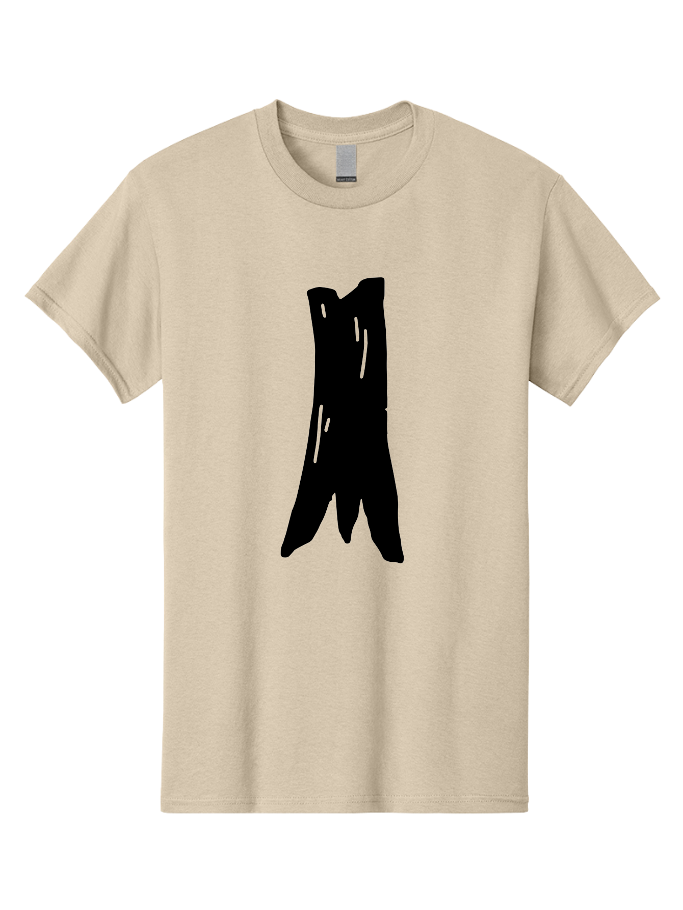 Tree-Stump Men'S Graphic Tee, 100% Cotton, Comfortable Casual Summer Wear, Machine Washable, Tree Trunk, Minimalist Art, Simple Shapes, Black Silhouette, Abstract Representation, Natural Forms, Digital Illustration, Modern Design -  Aaa614 27