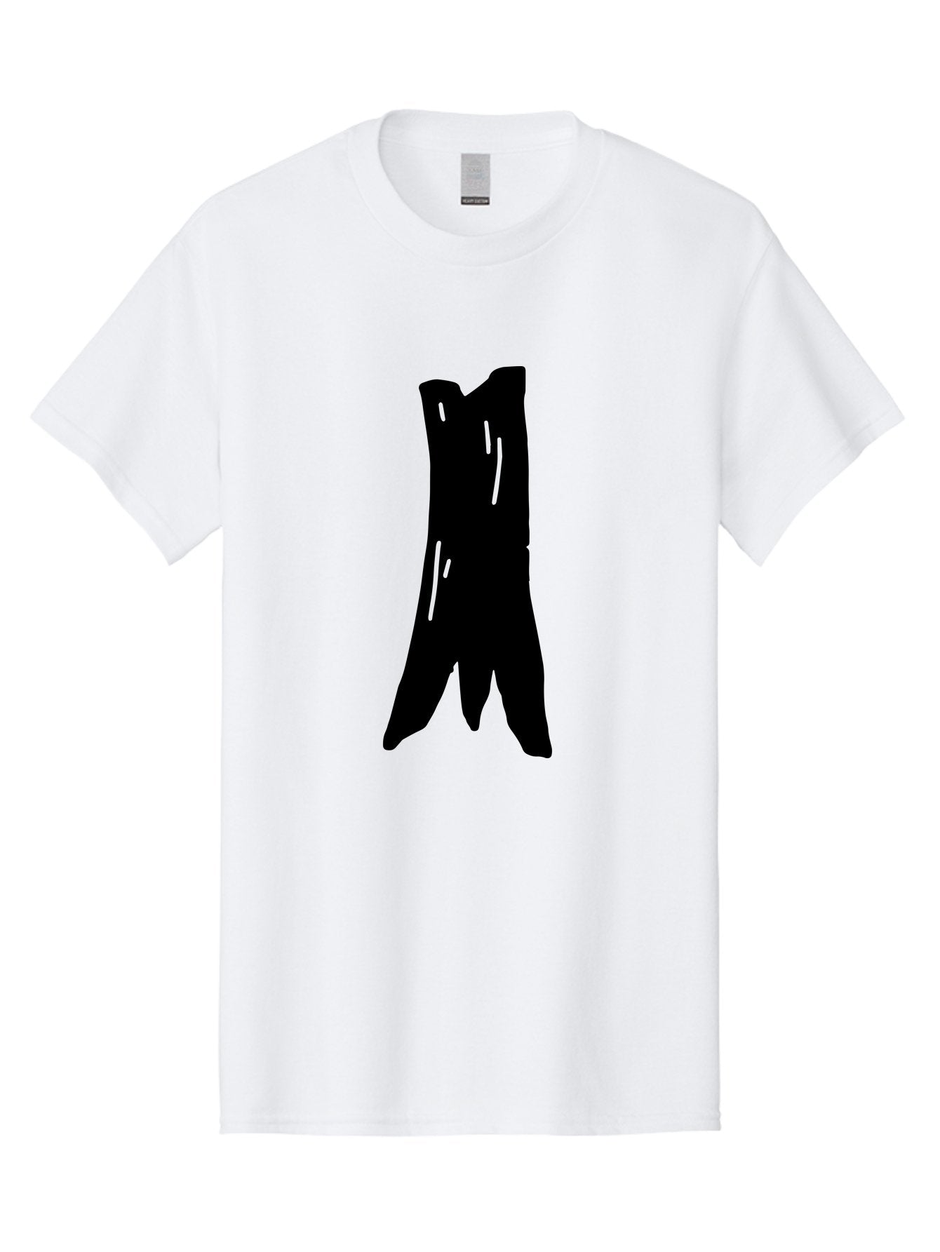 Tree-Stump Men'S Graphic Tee, 100% Cotton, Comfortable Casual Summer Wear, Machine Washable, Tree Trunk, Minimalist Art, Simple Shapes, Black Silhouette, Abstract Representation, Natural Forms, Digital Illustration, Modern Design -  Aaa614 7