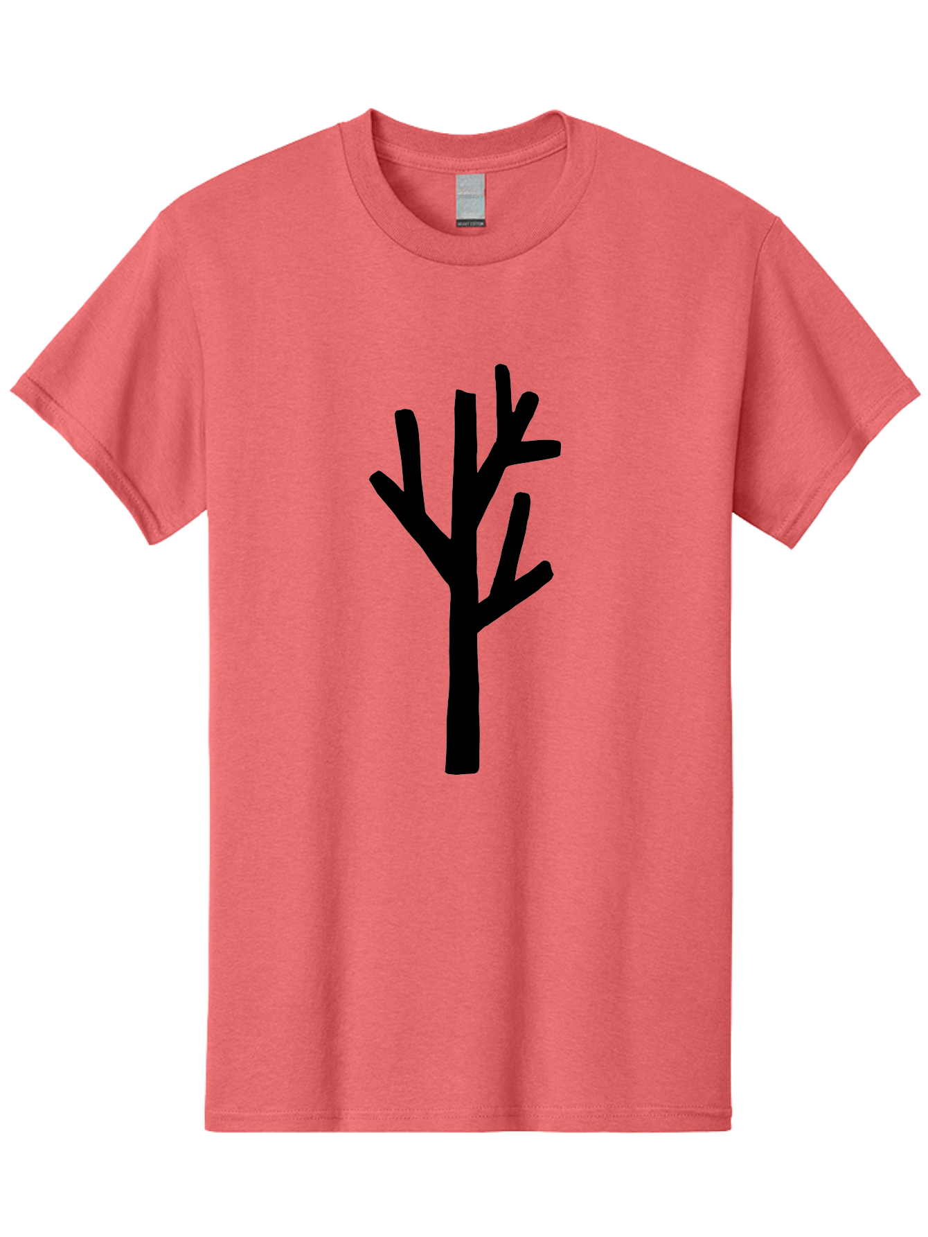 Tree Men'S Graphic Tee, 100% Cotton, Comfortable Casual Summer Wear, Machine Washable, Tree Silhouette, Minimalist Design, Black Tree, Simple Graphic, Bare Tree, Modern Art -  Aaa615 5