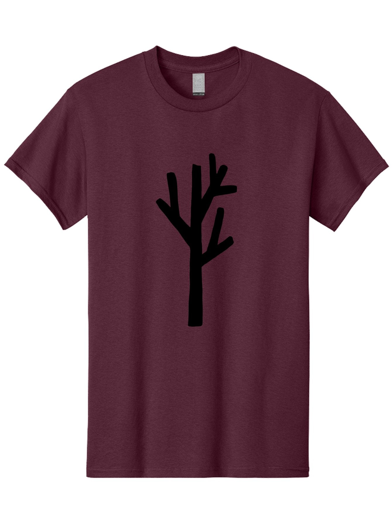 Tree Men'S Graphic Tee, 100% Cotton, Comfortable Casual Summer Wear, Machine Washable, Tree Silhouette, Minimalist Design, Black Tree, Simple Graphic, Bare Tree, Modern Art -  Aaa615 14