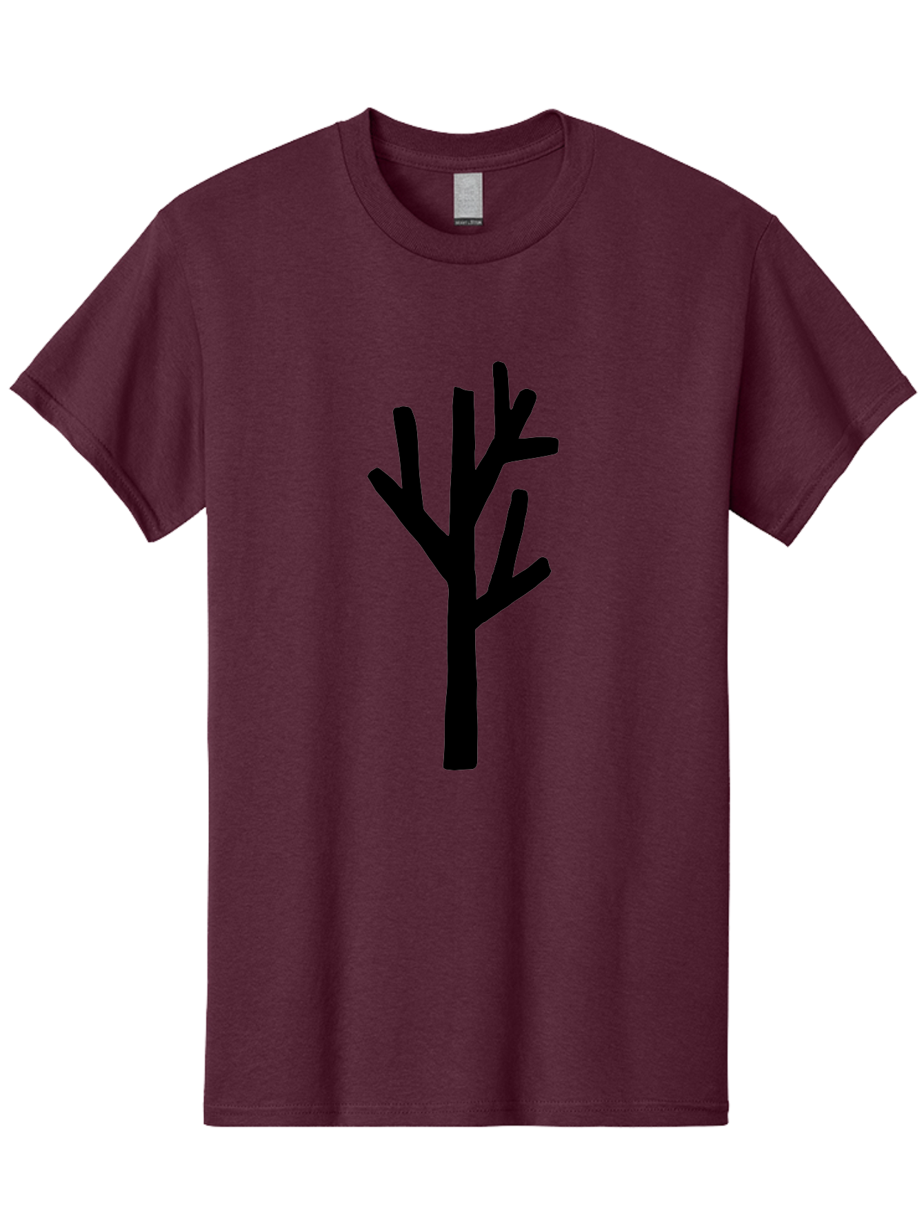 Tree Men'S Graphic Tee, 100% Cotton, Comfortable Casual Summer Wear, Machine Washable, Tree Silhouette, Minimalist Design, Black Tree, Simple Graphic, Bare Tree, Modern Art -  Aaa615 13
