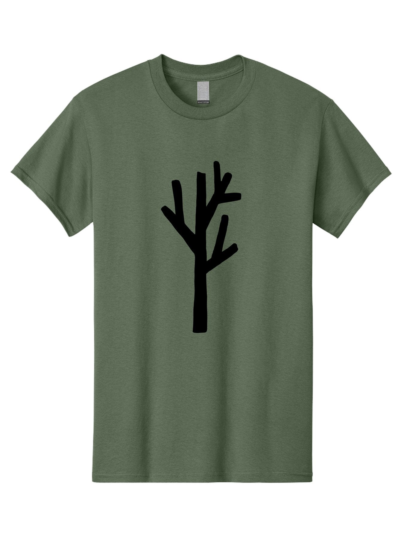 Tree Men'S Graphic Tee, 100% Cotton, Comfortable Casual Summer Wear, Machine Washable, Tree Silhouette, Minimalist Design, Black Tree, Simple Graphic, Bare Tree, Modern Art -  Aaa615 4