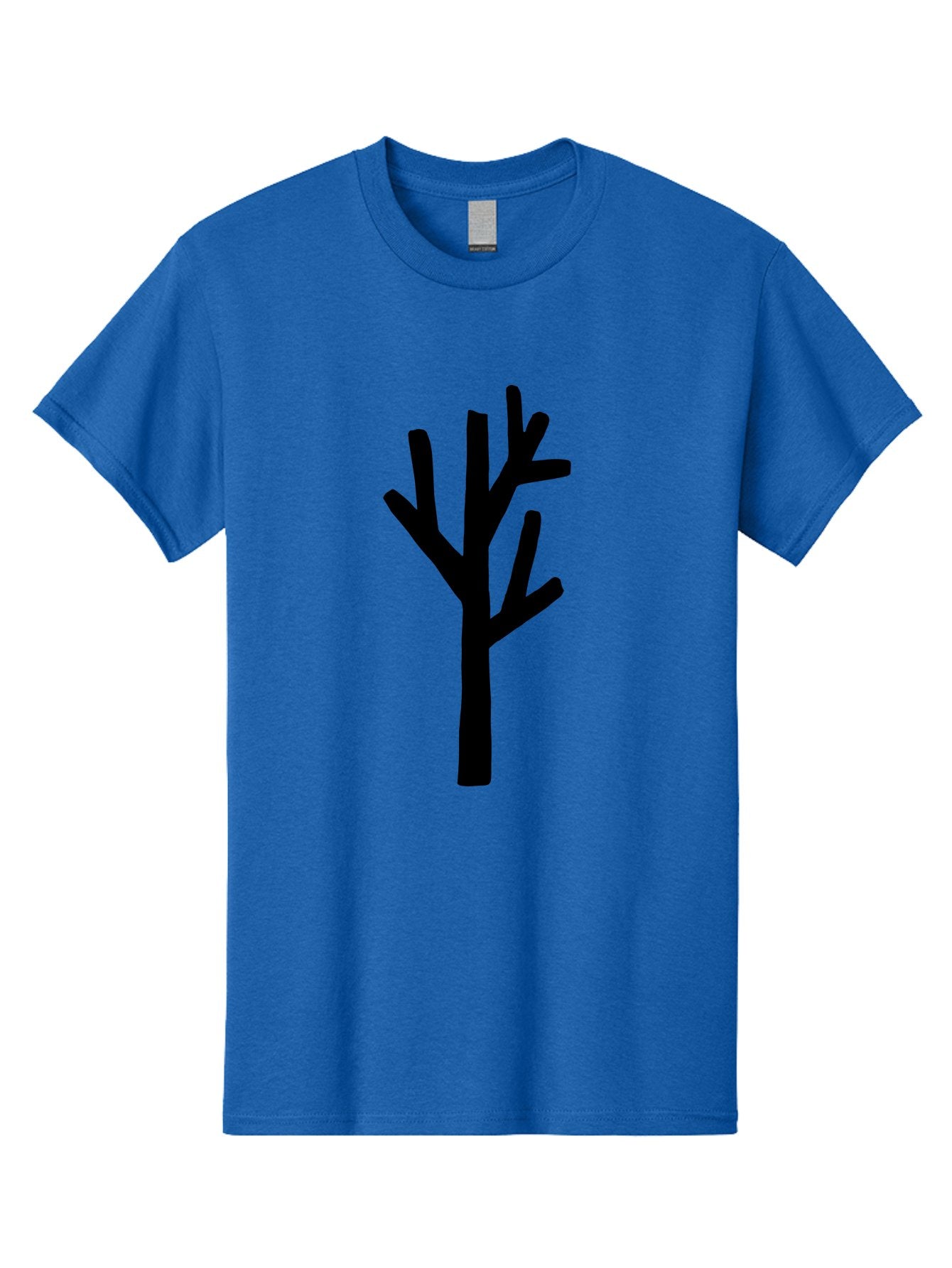 Tree Men'S Graphic Tee, 100% Cotton, Comfortable Casual Summer Wear, Machine Washable, Tree Silhouette, Minimalist Design, Black Tree, Simple Graphic, Bare Tree, Modern Art -  Aaa615 10