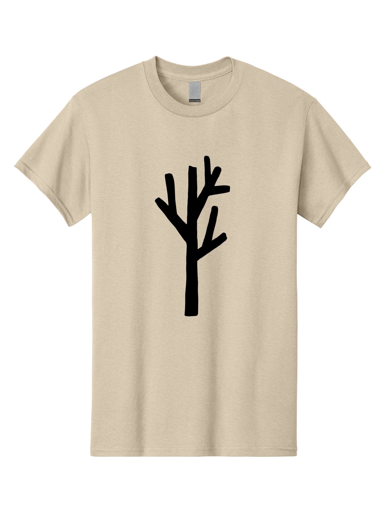 Tree Men'S Graphic Tee, 100% Cotton, Comfortable Casual Summer Wear, Machine Washable, Tree Silhouette, Minimalist Design, Black Tree, Simple Graphic, Bare Tree, Modern Art -  Aaa615 3