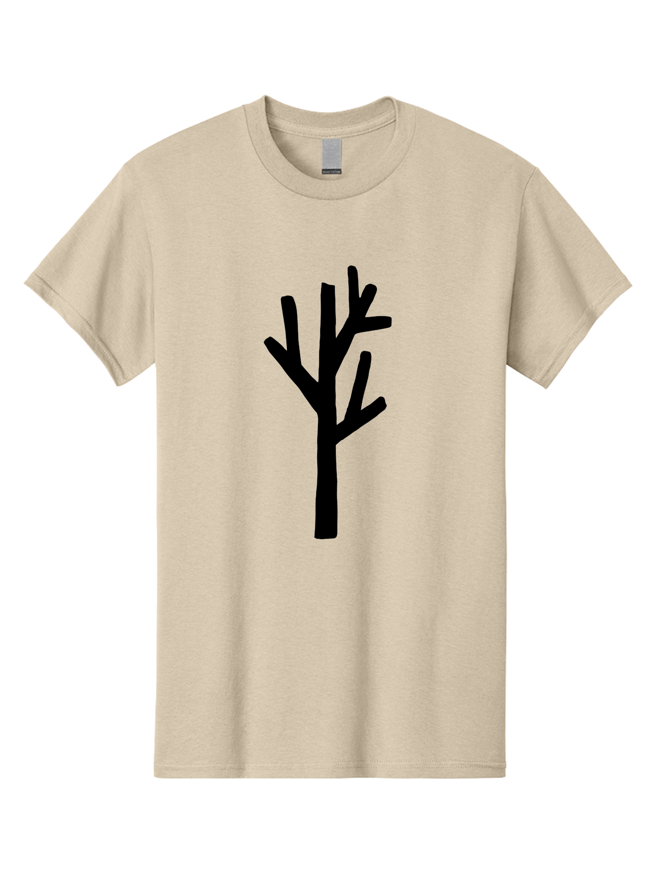 Tree Men'S Graphic Tee, 100% Cotton, Comfortable Casual Summer Wear, Machine Washable, Tree Silhouette, Minimalist Design, Black Tree, Simple Graphic, Bare Tree, Modern Art -  Aaa615 27