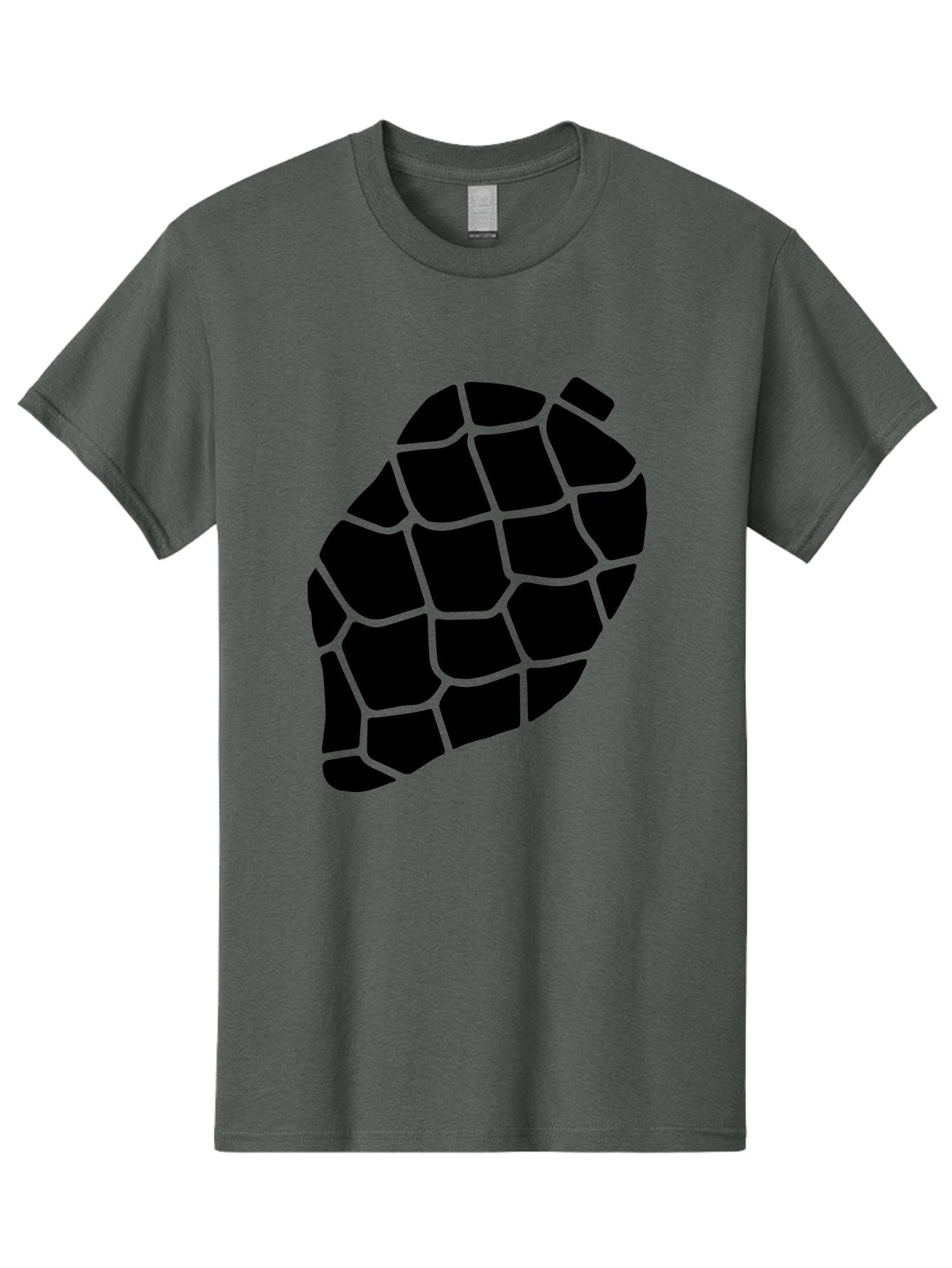 Turtle-Shell Men'S Graphic Tee, 100% Cotton, Comfortable Casual Summer Wear, Machine Washable, Turtle Shell, Black And Green, Reptile Scales, Natural Pattern, Wildlife, Animal Design, Abstract Shape -  Aaa616 12