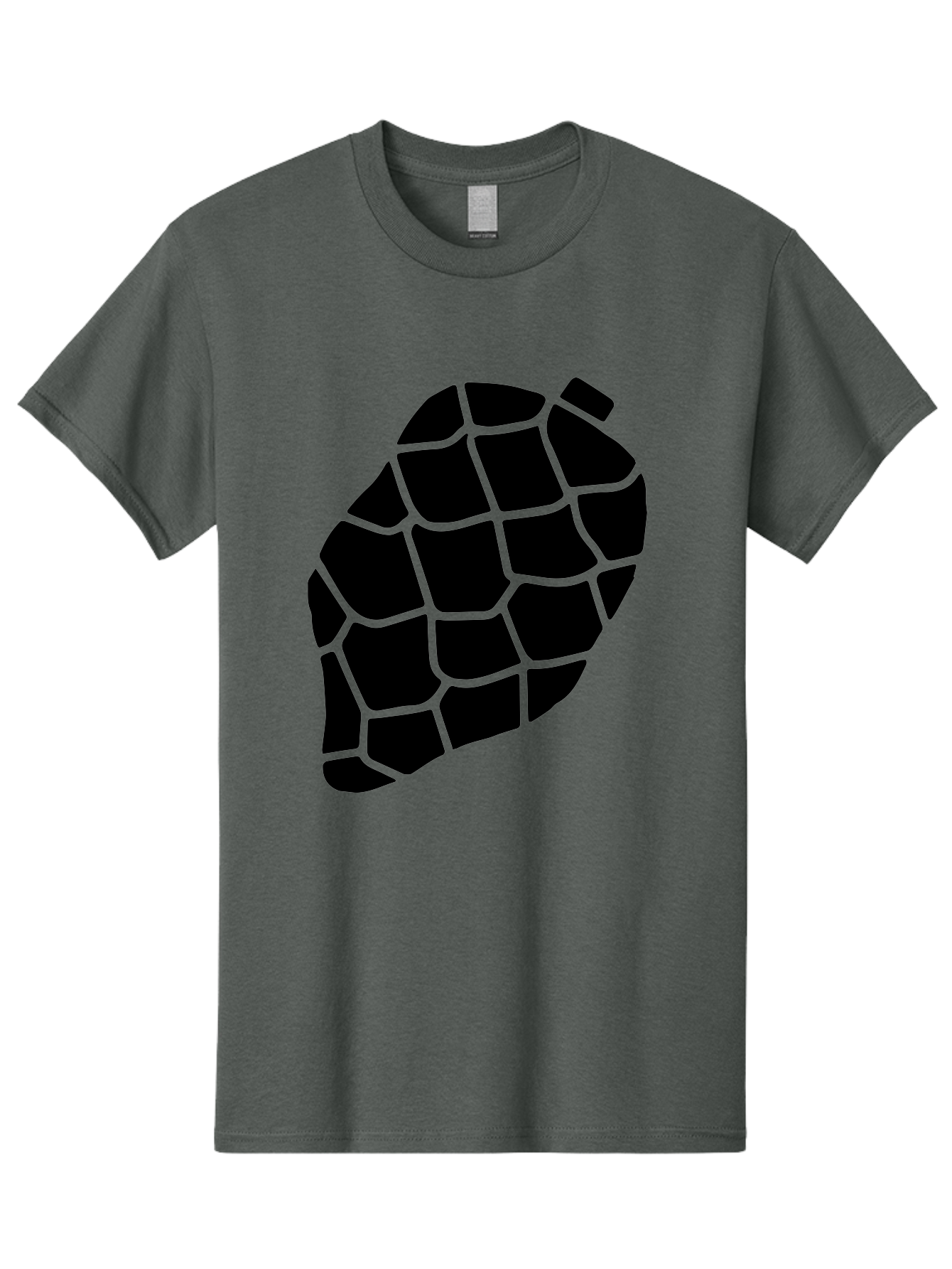 Turtle-Shell Men'S Graphic Tee, 100% Cotton, Comfortable Casual Summer Wear, Machine Washable, Turtle Shell, Black And Green, Reptile Scales, Natural Pattern, Wildlife, Animal Design, Abstract Shape -  Aaa616 3
