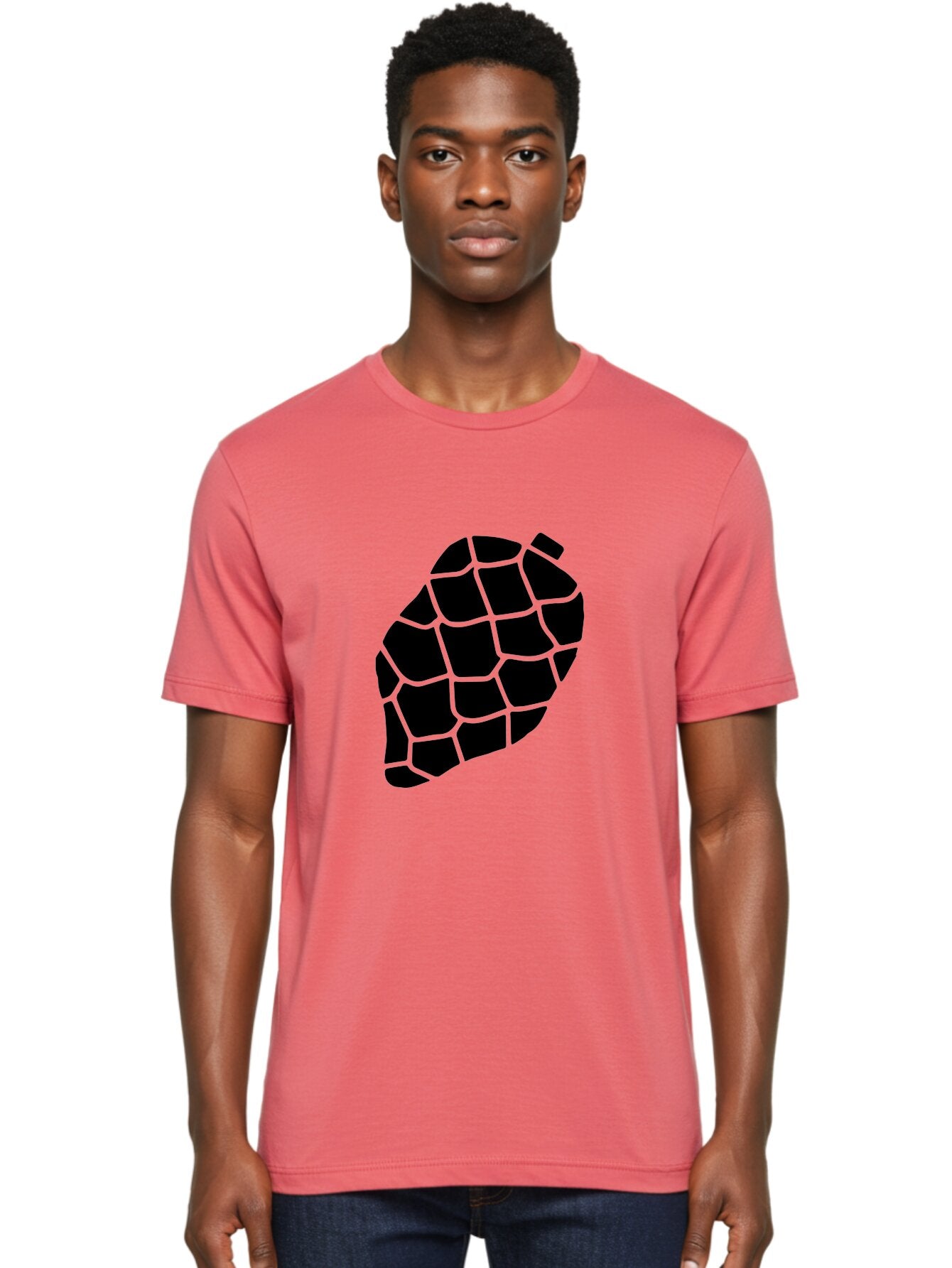 Turtle-Shell Men'S Graphic Tee, 100% Cotton, Comfortable Casual Summer Wear, Machine Washable, Turtle Shell, Black And Green, Reptile Scales, Natural Pattern, Wildlife, Animal Design, Abstract Shape -  Aaa616 29