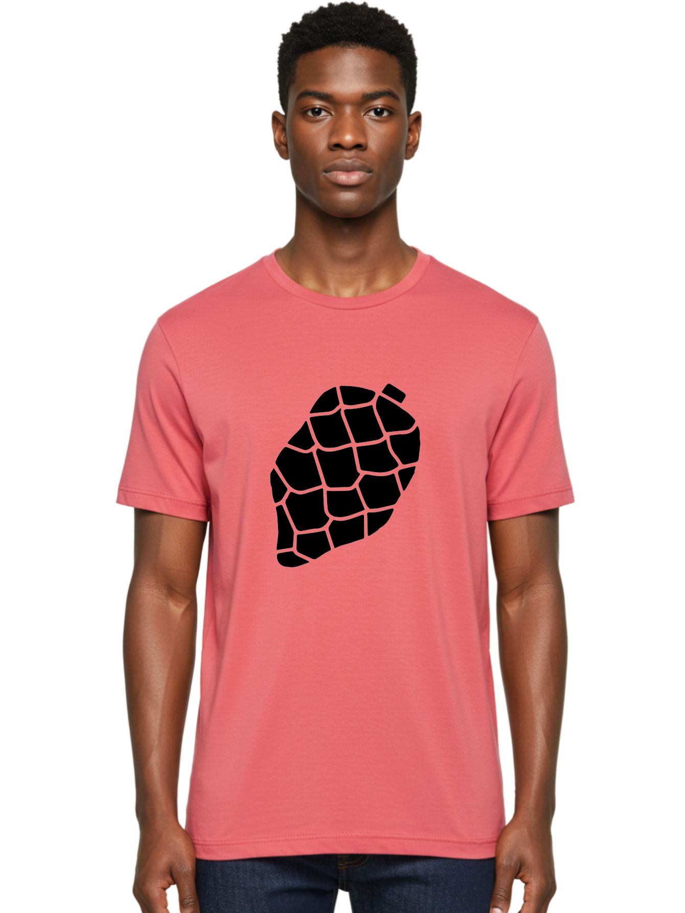 Turtle-Shell Men'S Graphic Tee, 100% Cotton, Comfortable Casual Summer Wear, Machine Washable, Turtle Shell, Black And Green, Reptile Scales, Natural Pattern, Wildlife, Animal Design, Abstract Shape -  Aaa616 6