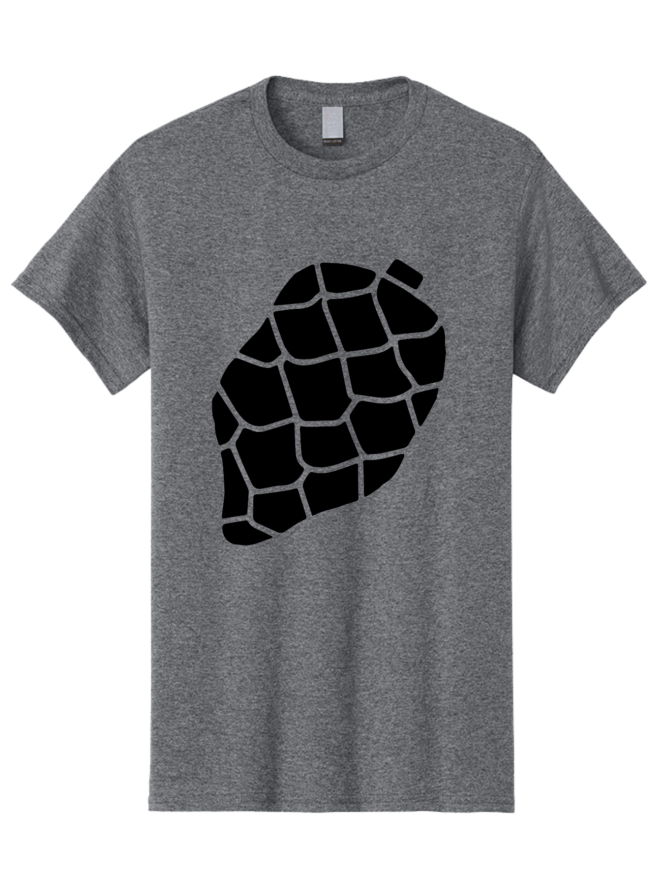Turtle-Shell Men'S Graphic Tee, 100% Cotton, Comfortable Casual Summer Wear, Machine Washable, Turtle Shell, Black And Green, Reptile Scales, Natural Pattern, Wildlife, Animal Design, Abstract Shape -  Aaa616 9