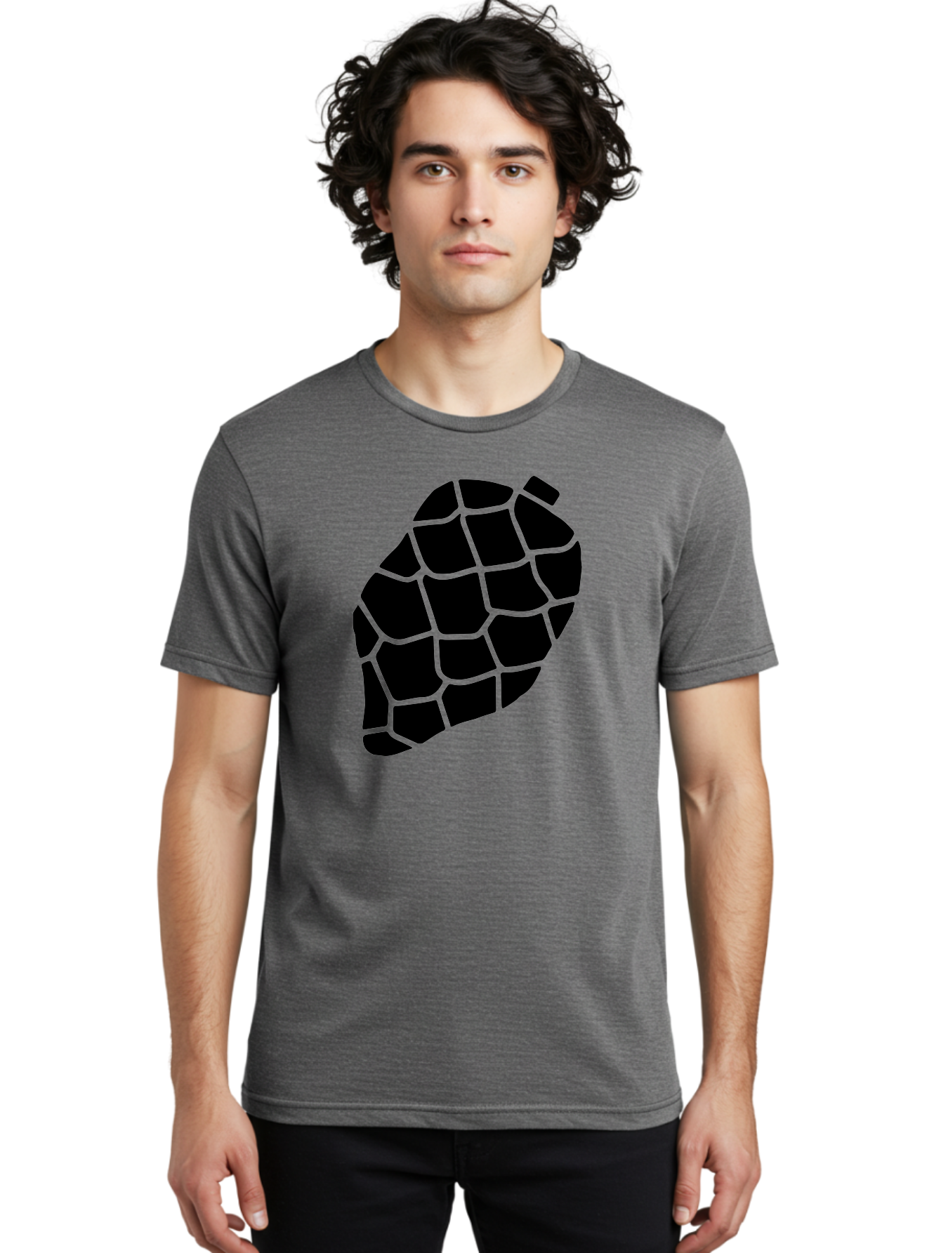 Turtle-Shell Men'S Graphic Tee, 100% Cotton, Comfortable Casual Summer Wear, Machine Washable, Turtle Shell, Black And Green, Reptile Scales, Natural Pattern, Wildlife, Animal Design, Abstract Shape -  Aaa616 10
