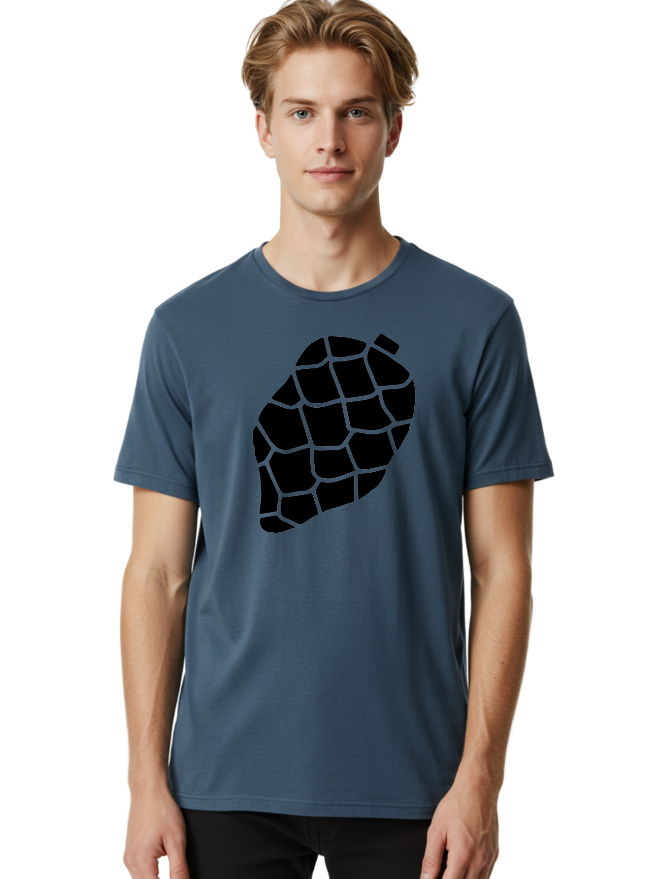Turtle-Shell Men'S Graphic Tee, 100% Cotton, Comfortable Casual Summer Wear, Machine Washable, Turtle Shell, Black And Green, Reptile Scales, Natural Pattern, Wildlife, Animal Design, Abstract Shape -  Aaa616 12