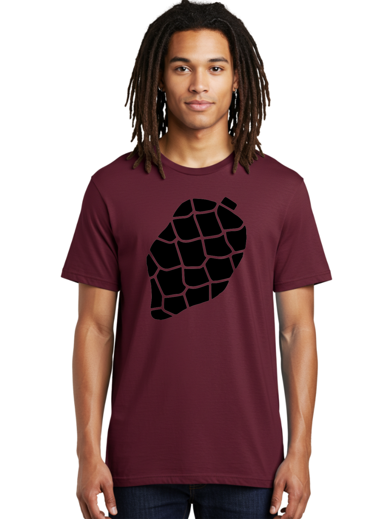 Turtle-Shell Men'S Graphic Tee, 100% Cotton, Comfortable Casual Summer Wear, Machine Washable, Turtle Shell, Black And Green, Reptile Scales, Natural Pattern, Wildlife, Animal Design, Abstract Shape -  Aaa616 14