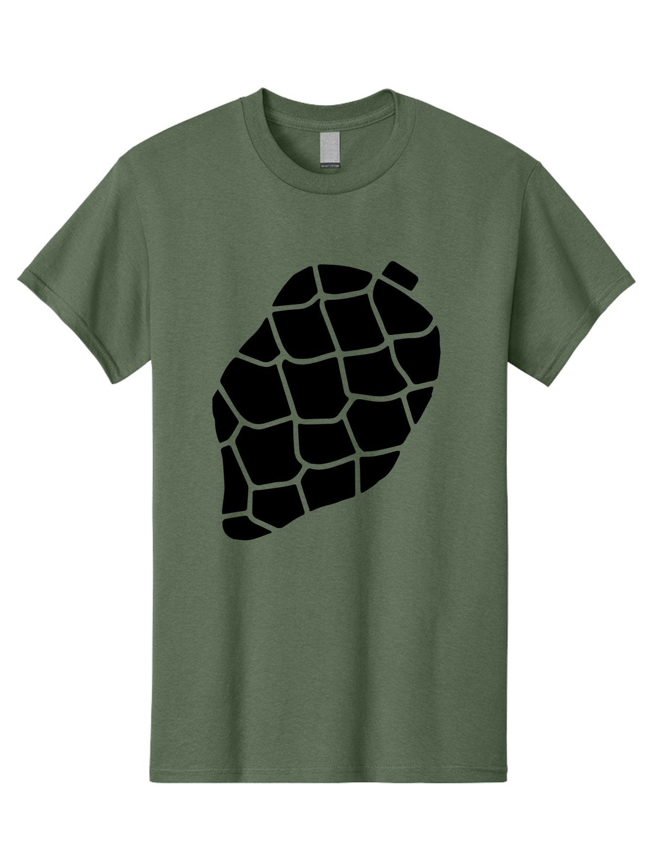 Turtle-Shell Men'S Graphic Tee, 100% Cotton, Comfortable Casual Summer Wear, Machine Washable, Turtle Shell, Black And Green, Reptile Scales, Natural Pattern, Wildlife, Animal Design, Abstract Shape -  Aaa616 8