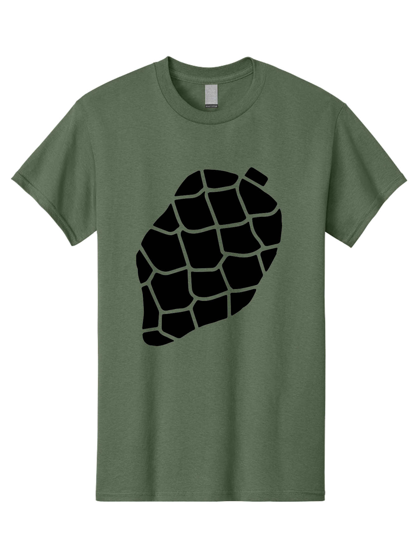 Turtle-Shell Men'S Graphic Tee, 100% Cotton, Comfortable Casual Summer Wear, Machine Washable, Turtle Shell, Black And Green, Reptile Scales, Natural Pattern, Wildlife, Animal Design, Abstract Shape -  Aaa616 15