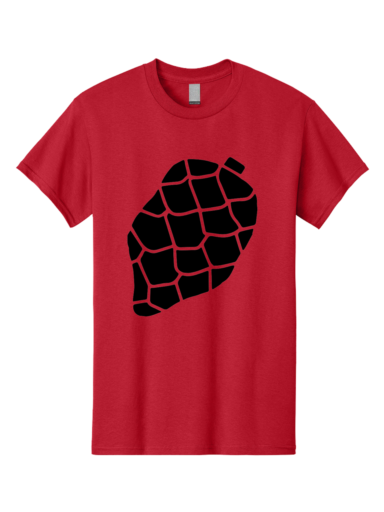 Turtle-Shell Men'S Graphic Tee, 100% Cotton, Comfortable Casual Summer Wear, Machine Washable, Turtle Shell, Black And Green, Reptile Scales, Natural Pattern, Wildlife, Animal Design, Abstract Shape -  Aaa616 23