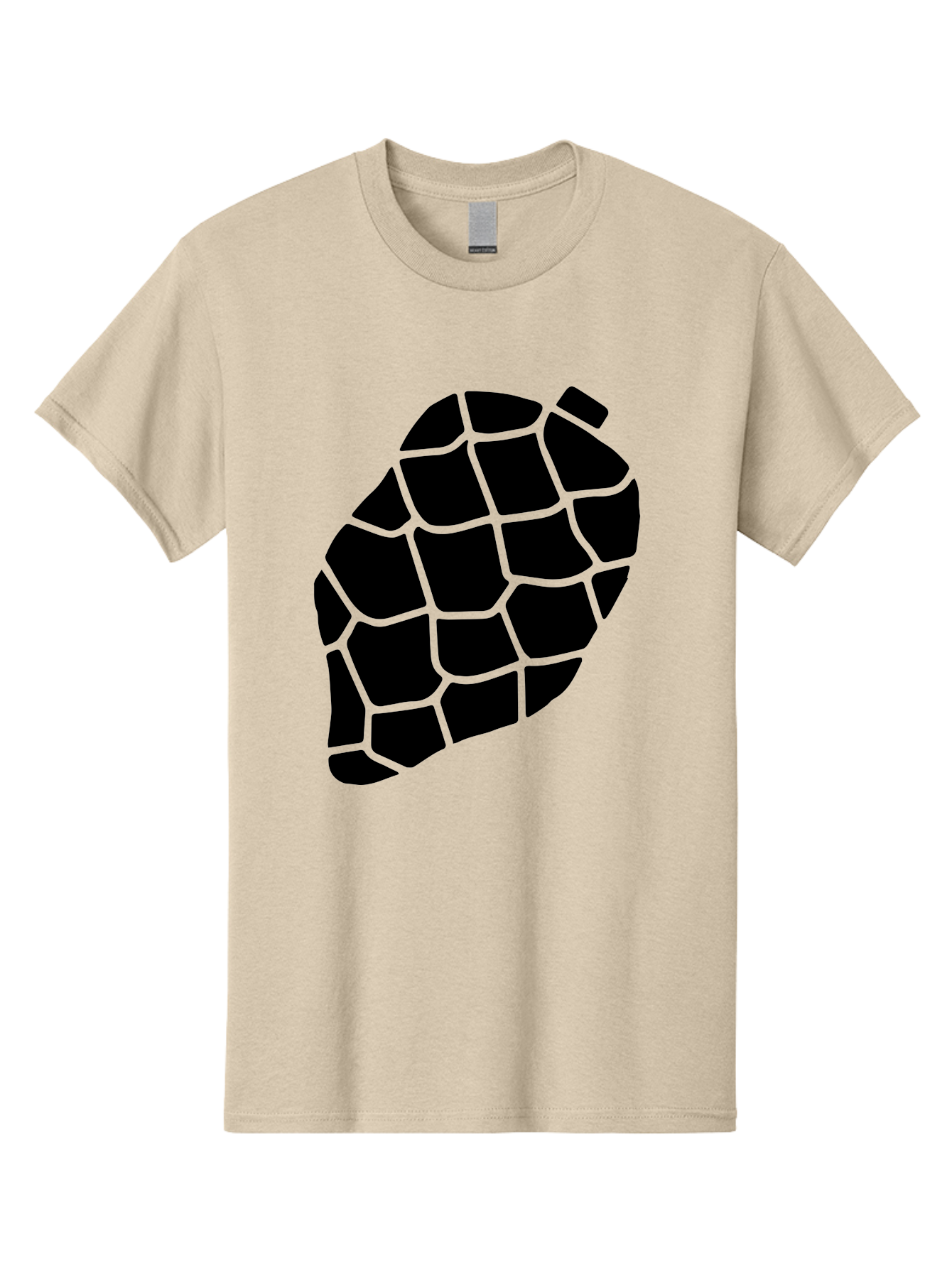 Turtle-Shell Men'S Graphic Tee, 100% Cotton, Comfortable Casual Summer Wear, Machine Washable, Turtle Shell, Black And Green, Reptile Scales, Natural Pattern, Wildlife, Animal Design, Abstract Shape -  Aaa616 27