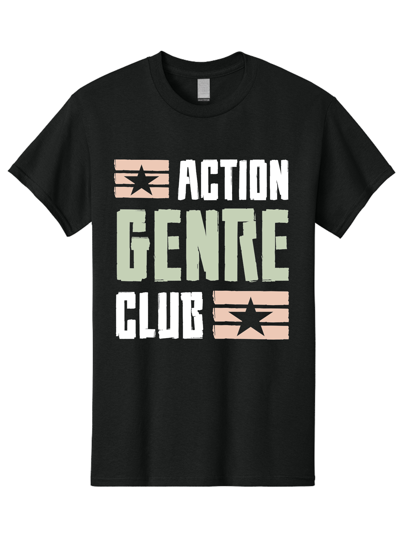 Action-Genre-Club Men'S Graphic Tee, 100% Cotton, Comfortable Casual Summer Wear, Machine Washable, Action Genre, Action Movies, Film Enthusiasts, Movie Buffs, Club Logo, Entertainment, Cinematic Experience, Adventure, Thriller, Blockbuster -  Aaa619 13