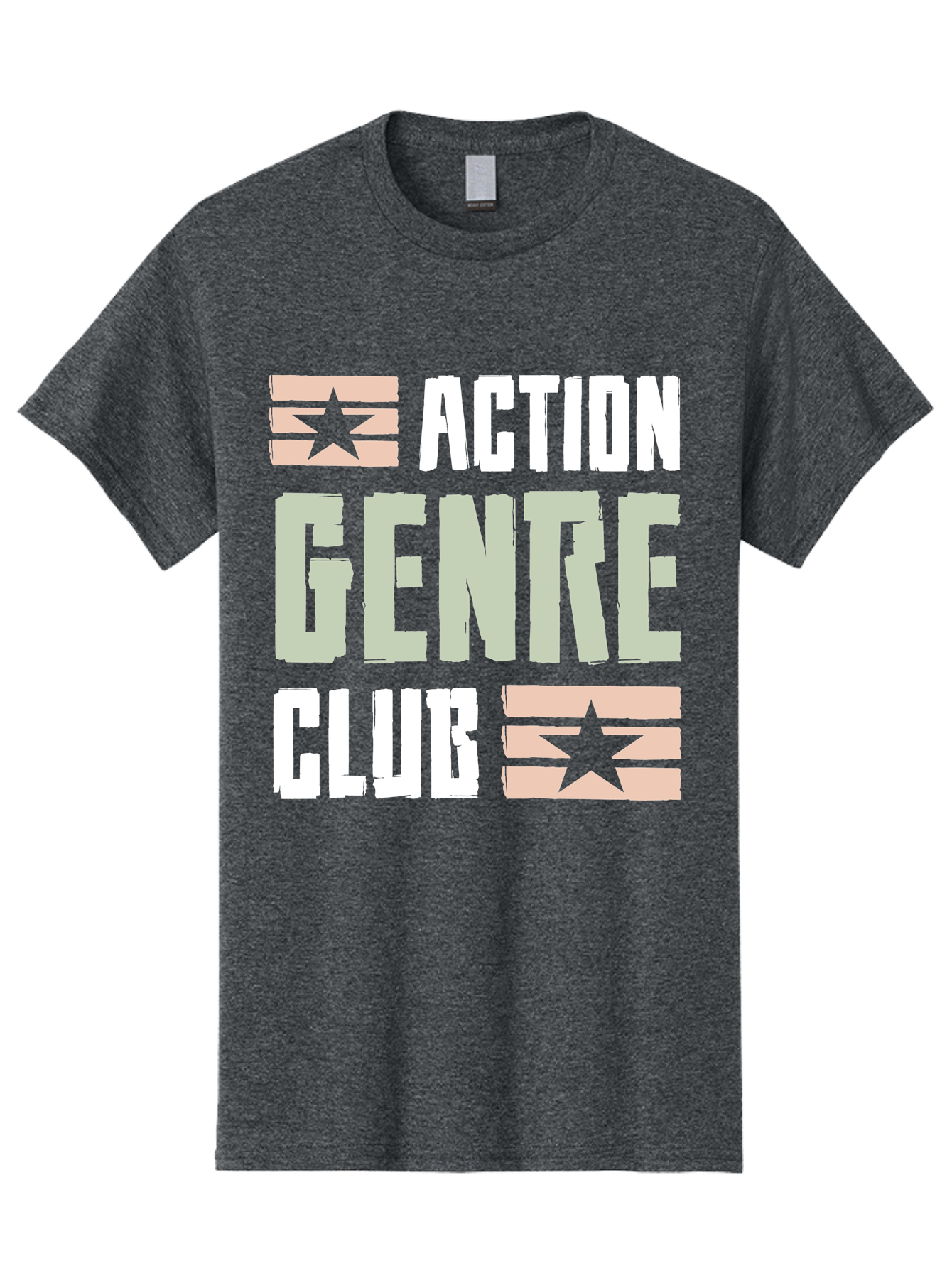 Action-Genre-Club Men'S Graphic Tee, 100% Cotton, Comfortable Casual Summer Wear, Machine Washable, Action Genre, Action Movies, Film Enthusiasts, Movie Buffs, Club Logo, Entertainment, Cinematic Experience, Adventure, Thriller, Blockbuster -  Aaa619 29