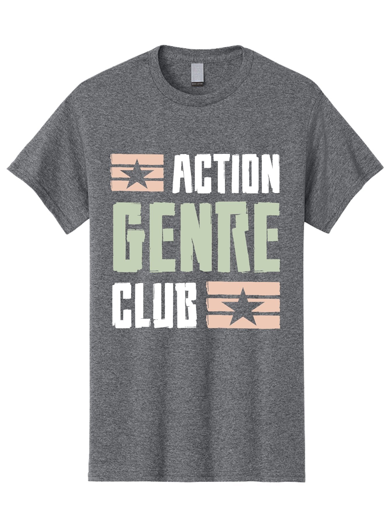 Action-Genre-Club Men'S Graphic Tee, 100% Cotton, Comfortable Casual Summer Wear, Machine Washable, Action Genre, Action Movies, Film Enthusiasts, Movie Buffs, Club Logo, Entertainment, Cinematic Experience, Adventure, Thriller, Blockbuster -  Aaa619 5