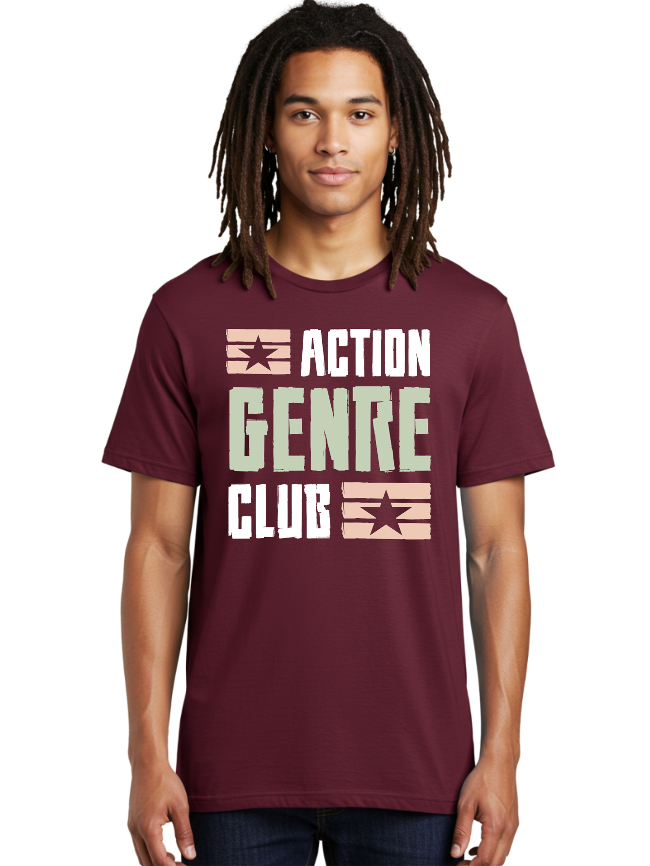 Action-Genre-Club Men'S Graphic Tee, 100% Cotton, Comfortable Casual Summer Wear, Machine Washable, Action Genre, Action Movies, Film Enthusiasts, Movie Buffs, Club Logo, Entertainment, Cinematic Experience, Adventure, Thriller, Blockbuster -  Aaa619 8