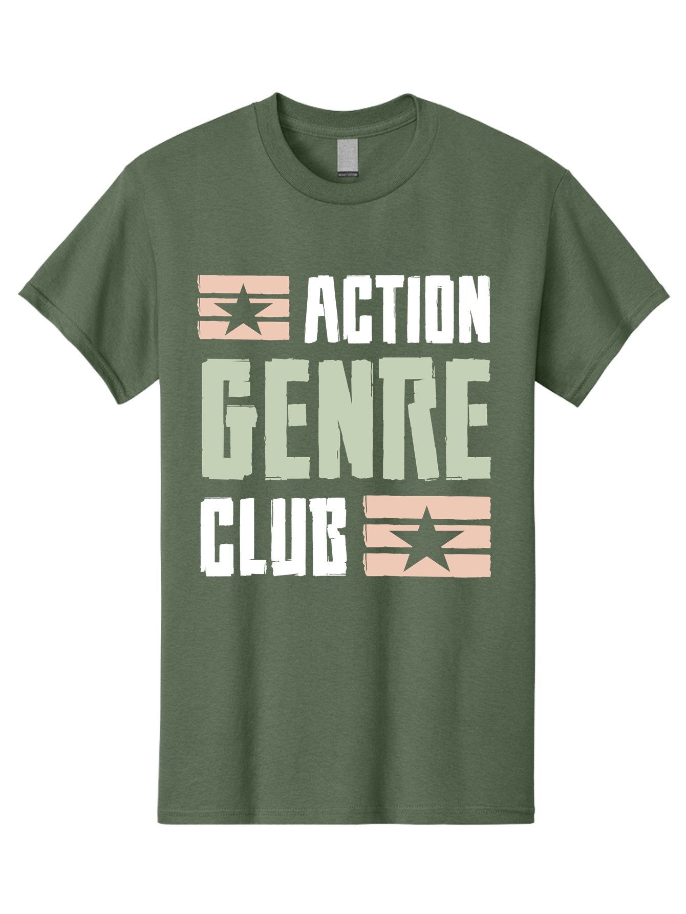 Action-Genre-Club Men'S Graphic Tee, 100% Cotton, Comfortable Casual Summer Wear, Machine Washable, Action Genre, Action Movies, Film Enthusiasts, Movie Buffs, Club Logo, Entertainment, Cinematic Experience, Adventure, Thriller, Blockbuster -  Aaa619 7