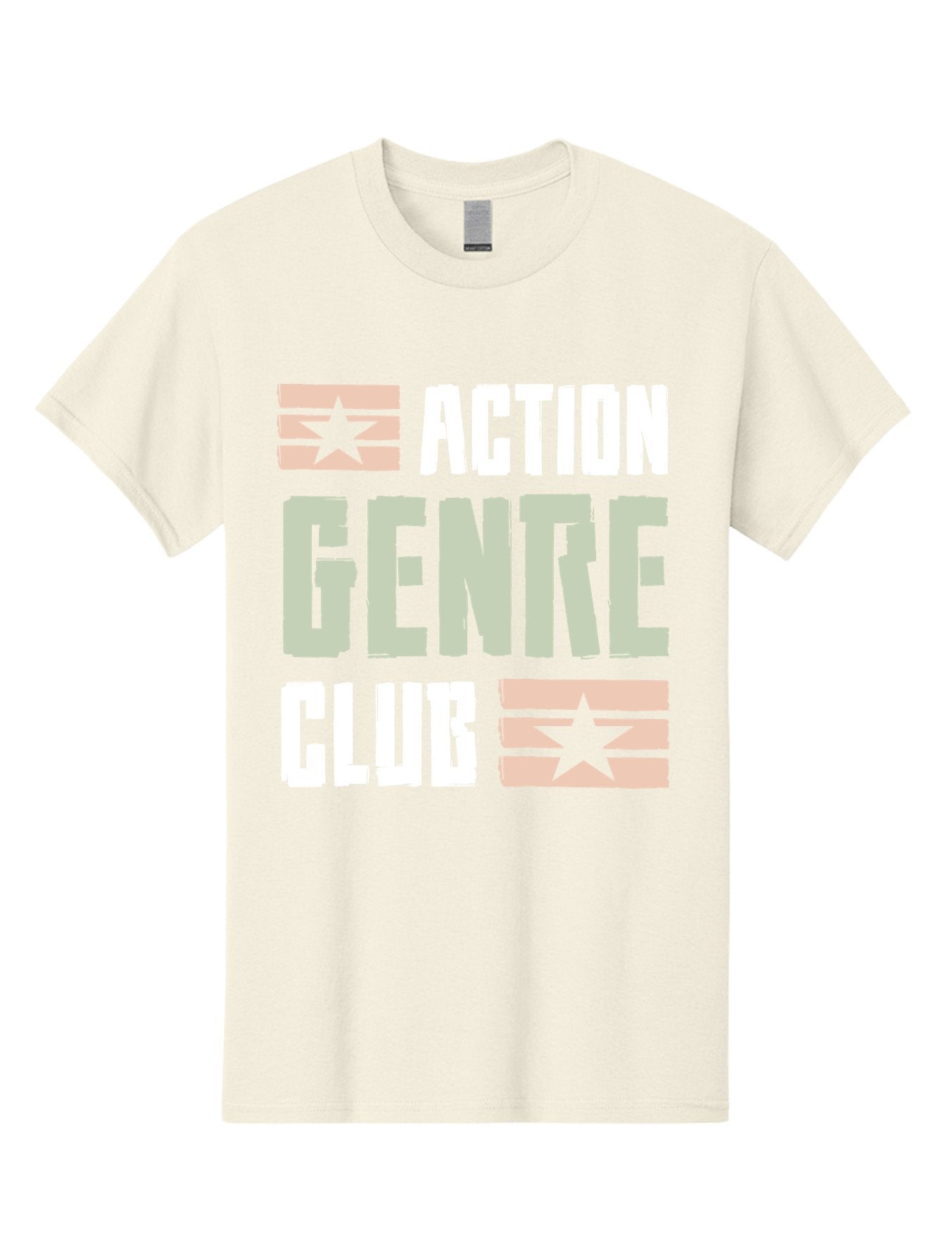 Action-Genre-Club Men'S Graphic Tee, 100% Cotton, Comfortable Casual Summer Wear, Machine Washable, Action Genre, Action Movies, Film Enthusiasts, Movie Buffs, Club Logo, Entertainment, Cinematic Experience, Adventure, Thriller, Blockbuster -  Aaa619 3