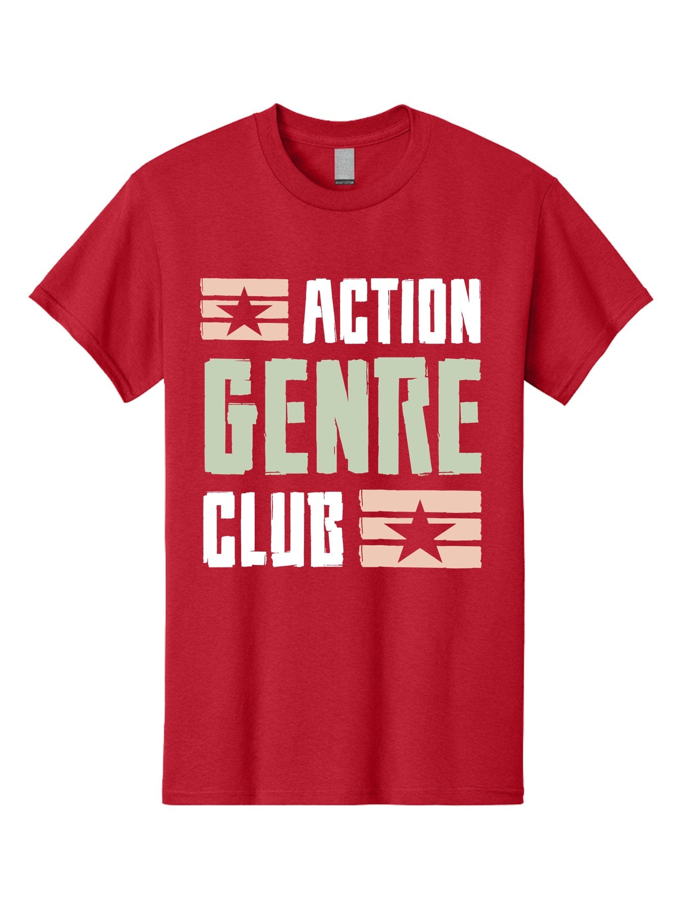Action-Genre-Club Men'S Graphic Tee, 100% Cotton, Comfortable Casual Summer Wear, Machine Washable, Action Genre, Action Movies, Film Enthusiasts, Movie Buffs, Club Logo, Entertainment, Cinematic Experience, Adventure, Thriller, Blockbuster -  Aaa619 8