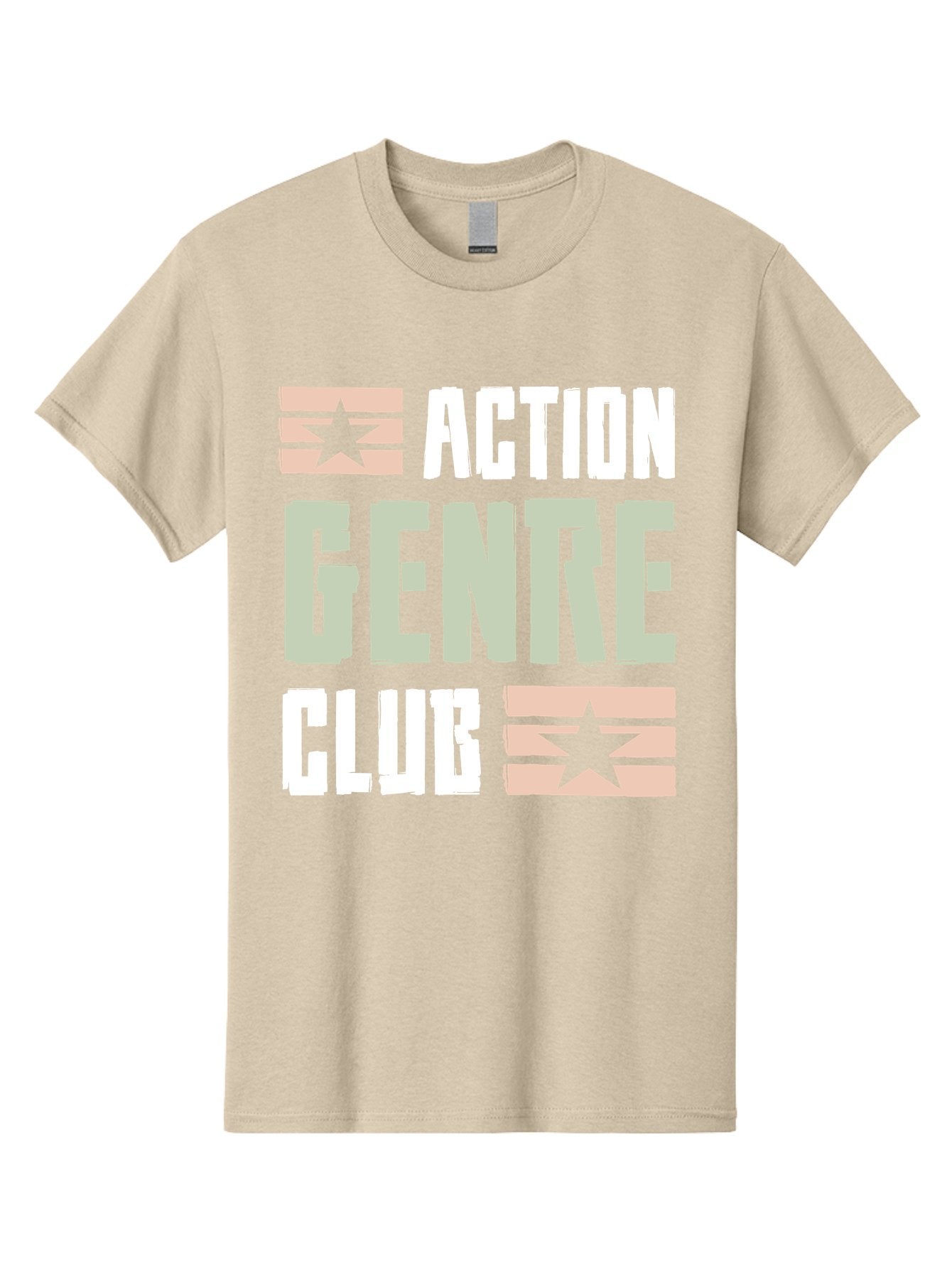 Action-Genre-Club Men'S Graphic Tee, 100% Cotton, Comfortable Casual Summer Wear, Machine Washable, Action Genre, Action Movies, Film Enthusiasts, Movie Buffs, Club Logo, Entertainment, Cinematic Experience, Adventure, Thriller, Blockbuster -  Aaa619 4
