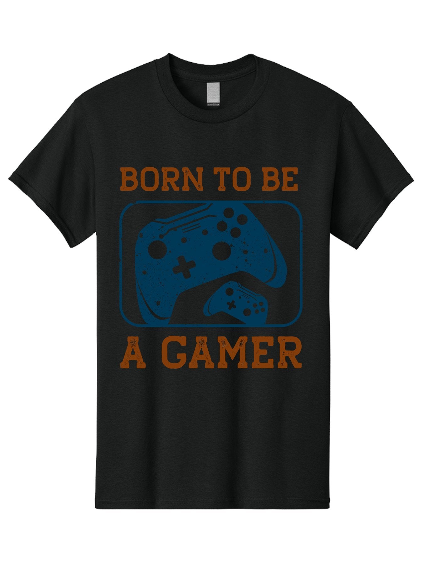 Born-To-Be-A-Gamer Men'S Graphic Tee, 100% Cotton, Comfortable Casual Summer Wear, Machine Washable, Gaming Controller, Born To Be A Gamer, Video Game Accessories, Gamer Lifestyle, Gaming Culture, Gaming Passion, Game Console -  Aaa621