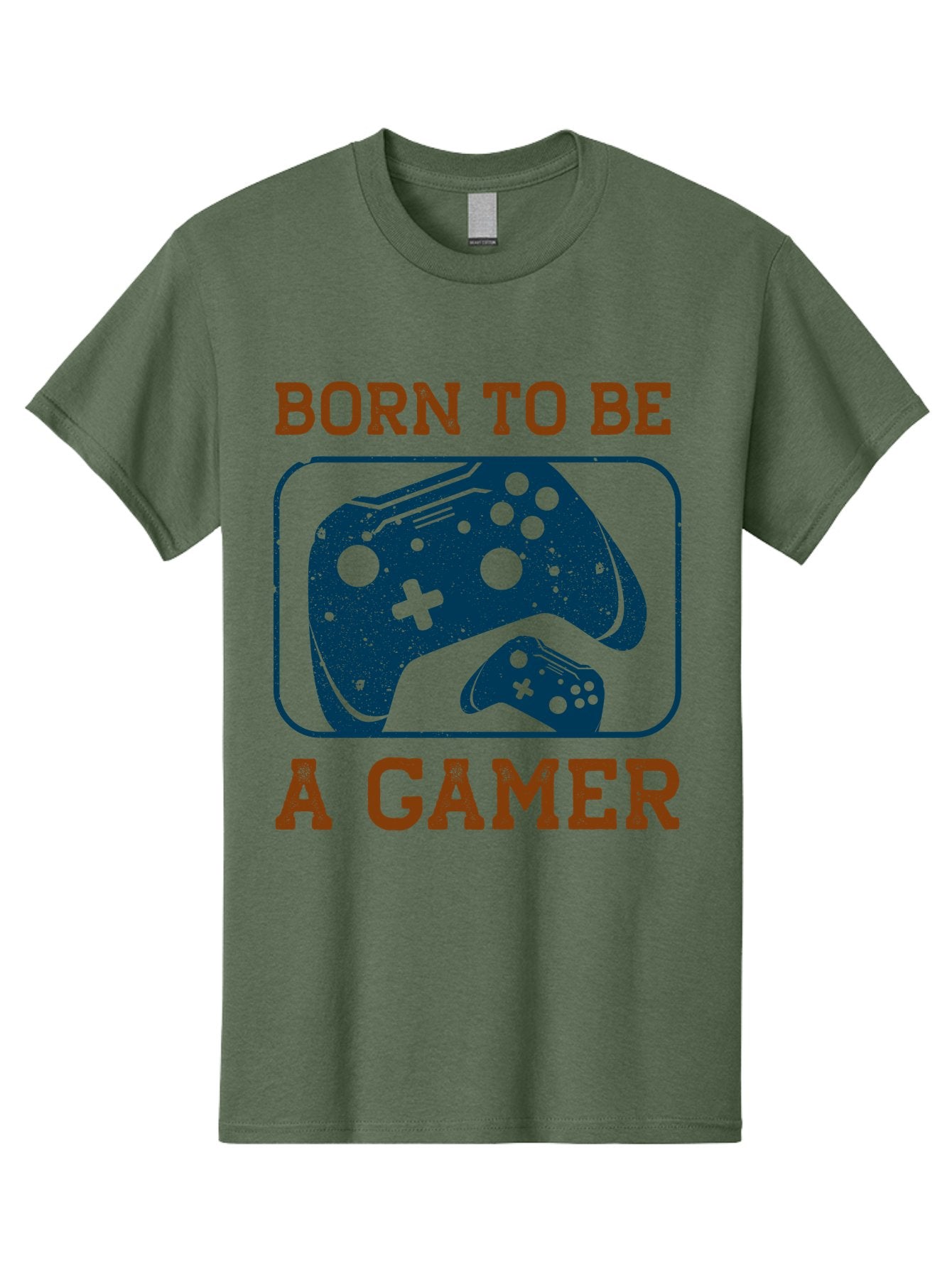Born-To-Be-A-Gamer Men'S Graphic Tee, 100% Cotton, Comfortable Casual Summer Wear, Machine Washable, Gaming Controller, Born To Be A Gamer, Video Game Accessories, Gamer Lifestyle, Gaming Culture, Gaming Passion, Game Console -  Aaa621