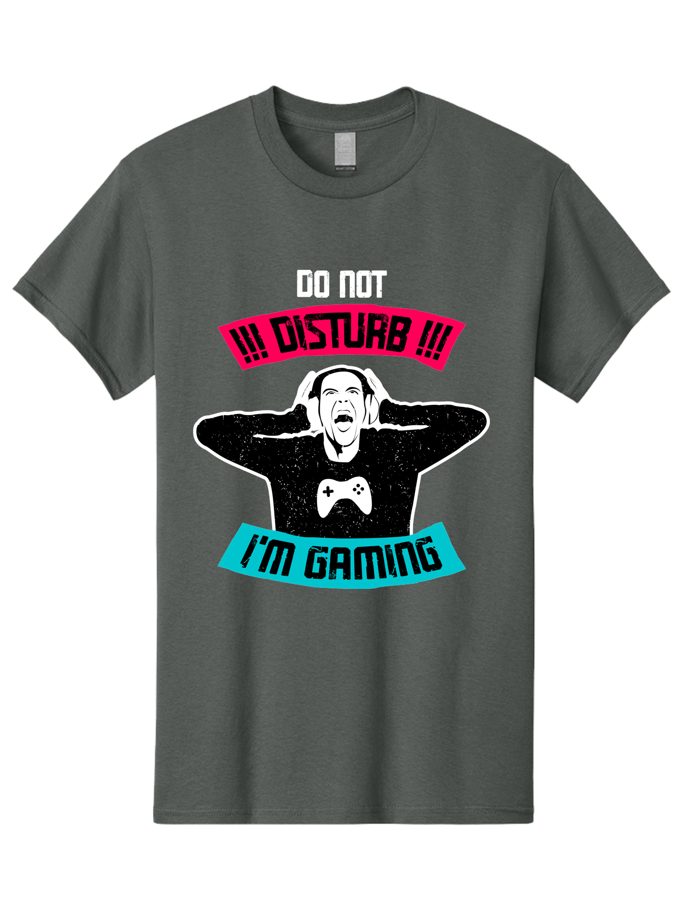 Do-Not-Disturb-I-M-Gaming Men'S Graphic Tee, 100% Cotton, Comfortable Casual Summer Wear, Machine Washable, Gaming Warning, Do Not Disturb, Gamer Warning, Gaming Sign, Gamer Alert, Game On, Serious Gamer, Warning Sign, Gamer Life -  Aaa623 3