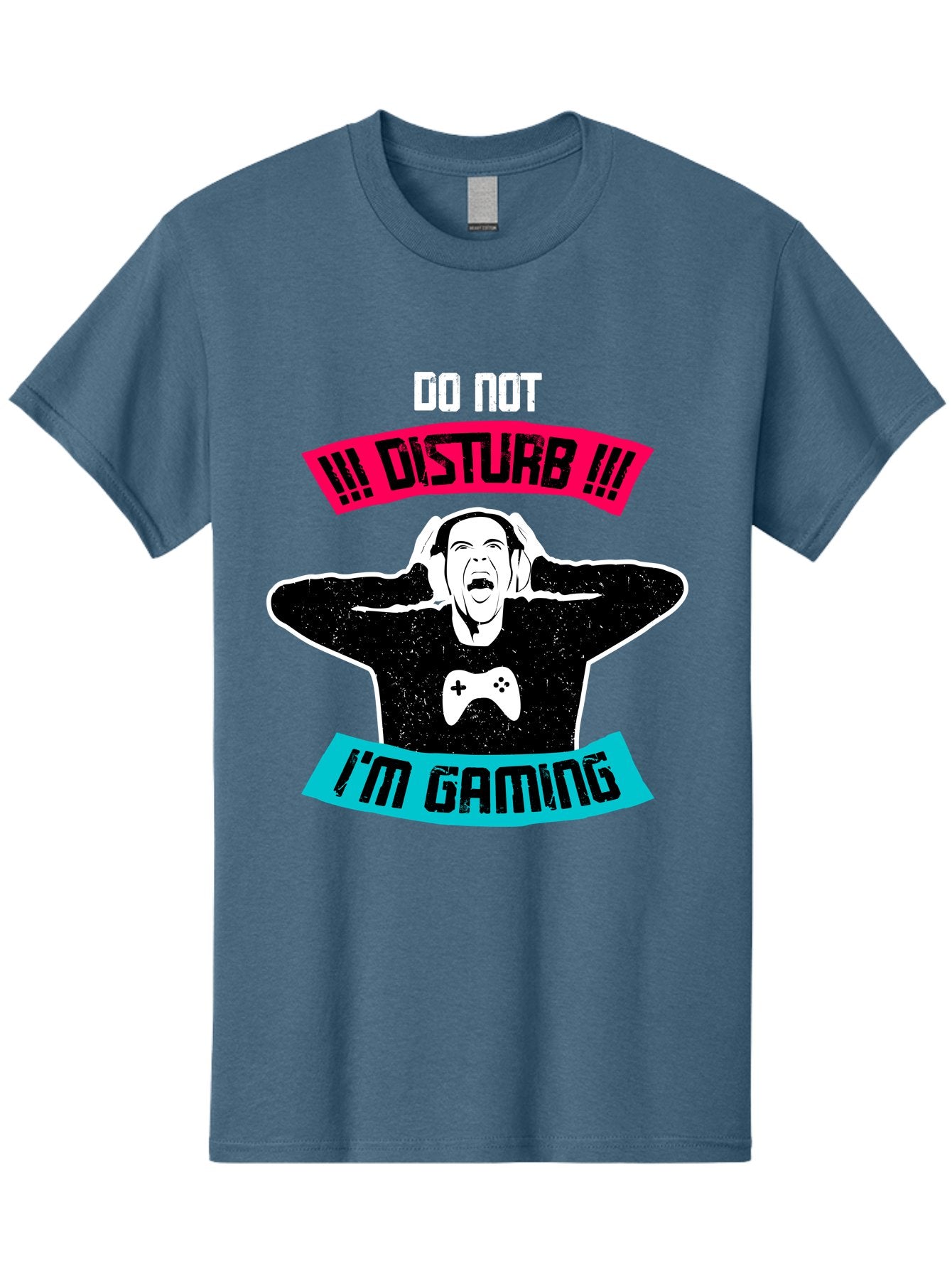 Do-Not-Disturb-I-M-Gaming Men'S Graphic Tee, 100% Cotton, Comfortable Casual Summer Wear, Machine Washable, Gaming Warning, Do Not Disturb, Gamer Warning, Gaming Sign, Gamer Alert, Game On, Serious Gamer, Warning Sign, Gamer Life -  Aaa623