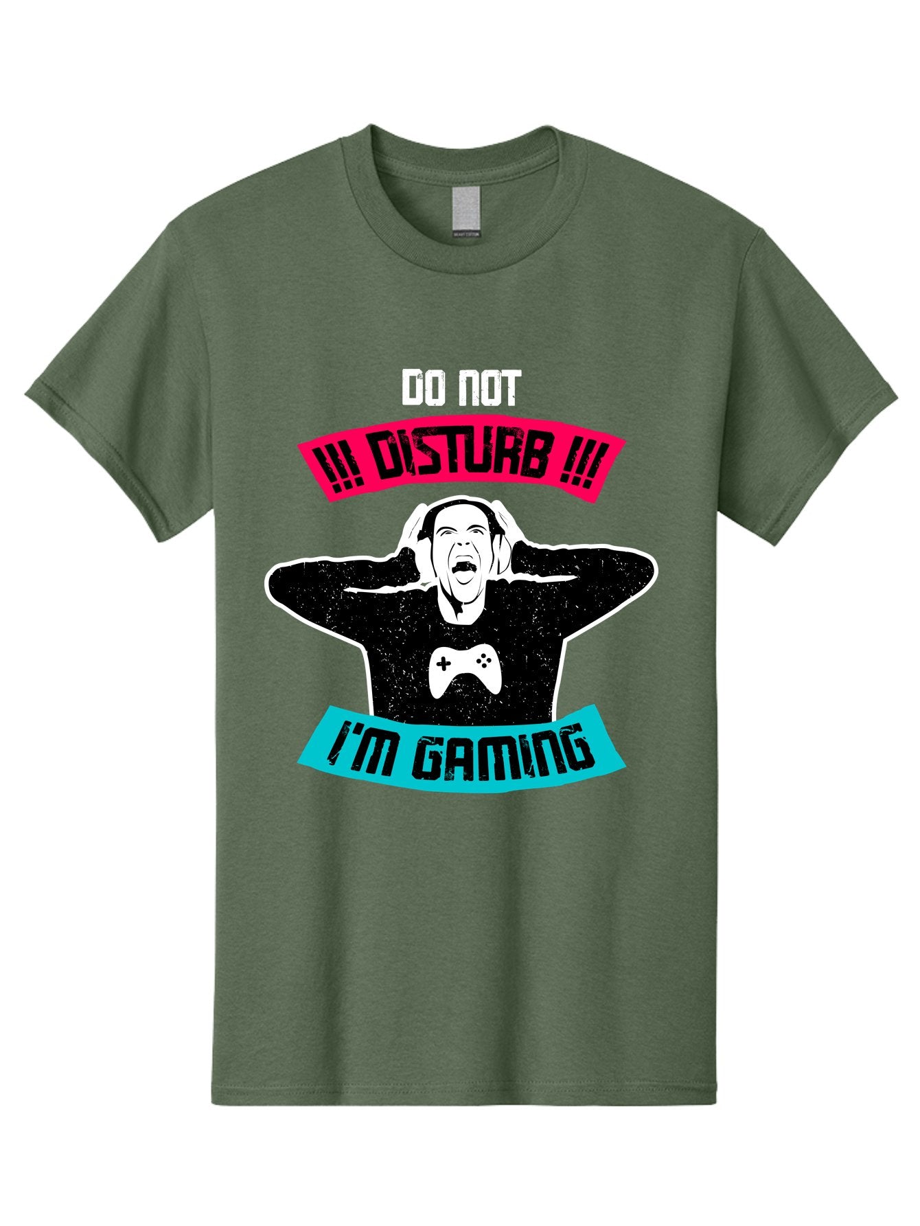 Do-Not-Disturb-I-M-Gaming Men'S Graphic Tee, 100% Cotton, Comfortable Casual Summer Wear, Machine Washable, Gaming Warning, Do Not Disturb, Gamer Warning, Gaming Sign, Gamer Alert, Game On, Serious Gamer, Warning Sign, Gamer Life -  Aaa623 3