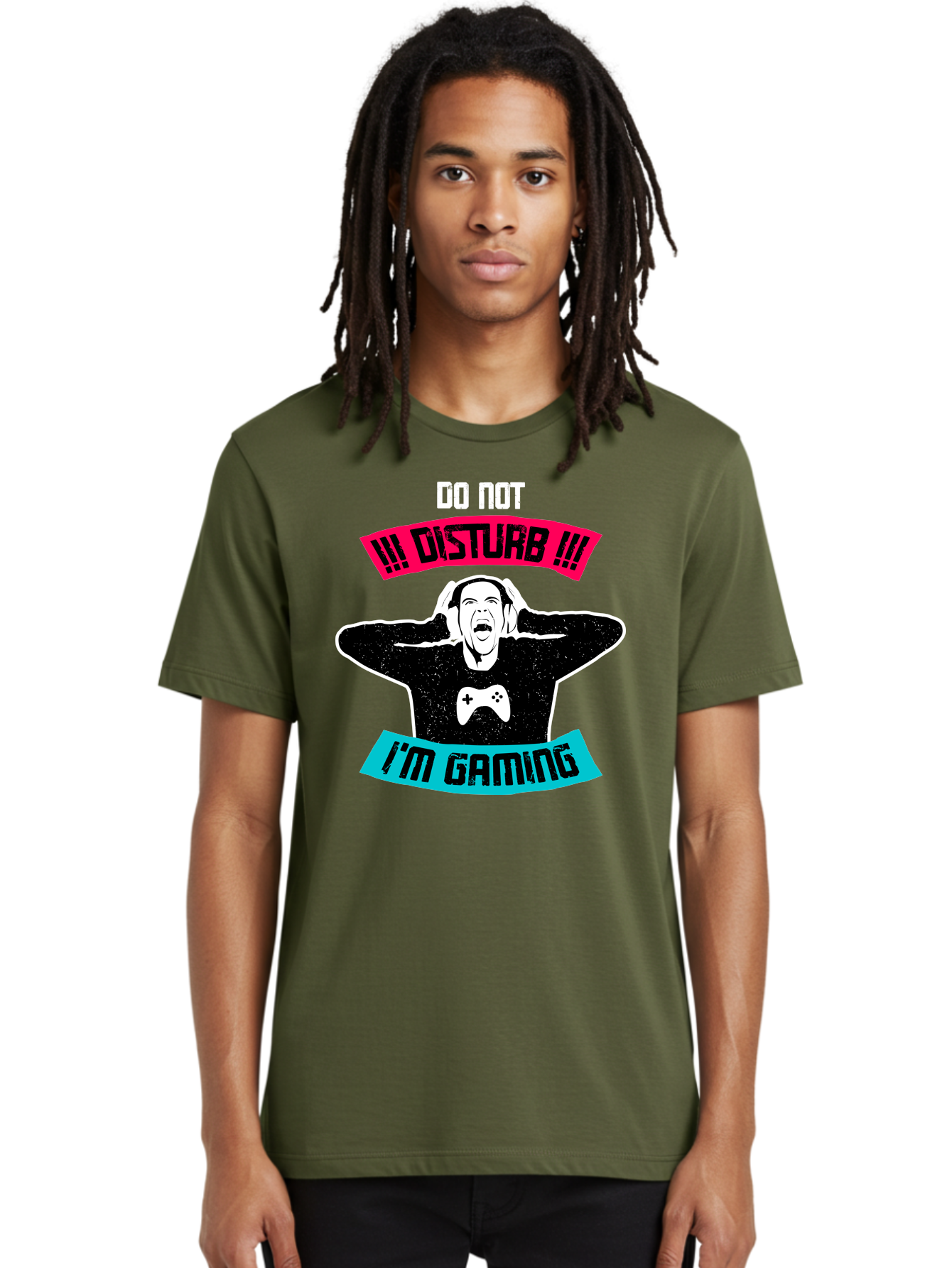 Do-Not-Disturb-I-M-Gaming Men'S Graphic Tee, 100% Cotton, Comfortable Casual Summer Wear, Machine Washable, Gaming Warning, Do Not Disturb, Gamer Warning, Gaming Sign, Gamer Alert, Game On, Serious Gamer, Warning Sign, Gamer Life -  Aaa623 16