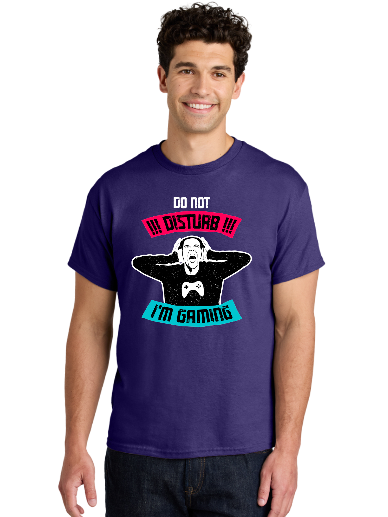 Do-Not-Disturb-I-M-Gaming Men'S Graphic Tee, 100% Cotton, Comfortable Casual Summer Wear, Machine Washable, Gaming Warning, Do Not Disturb, Gamer Warning, Gaming Sign, Gamer Alert, Game On, Serious Gamer, Warning Sign, Gamer Life -  Aaa623 22