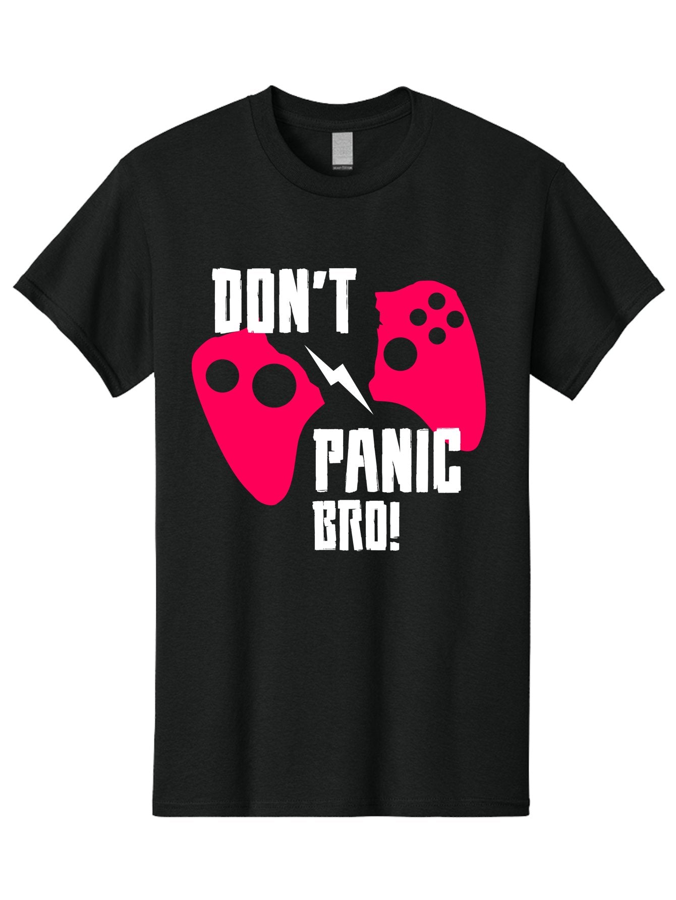 Don-T-Panic-Bro Men'S Graphic Tee, 100% Cotton, Comfortable Casual Summer Wear, Machine Washable, Gaming, Game Controllers, Broken Controller, Don'T Panic, Panic, Bro, Funny Quote, Humorous Meme, Gaming Humor, Gaming Frustration -  Aaa624 15