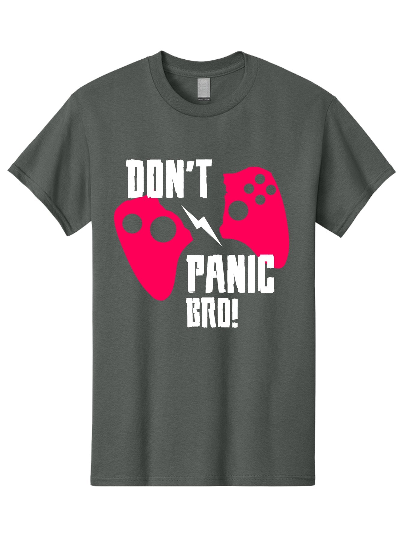 Don-T-Panic-Bro Men'S Graphic Tee, 100% Cotton, Comfortable Casual Summer Wear, Machine Washable, Gaming, Game Controllers, Broken Controller, Don'T Panic, Panic, Bro, Funny Quote, Humorous Meme, Gaming Humor, Gaming Frustration -  Aaa624 9
