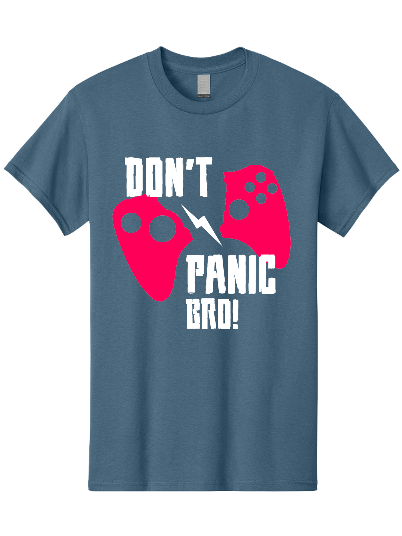 Don-T-Panic-Bro Men'S Graphic Tee, 100% Cotton, Comfortable Casual Summer Wear, Machine Washable, Gaming, Game Controllers, Broken Controller, Don'T Panic, Panic, Bro, Funny Quote, Humorous Meme, Gaming Humor, Gaming Frustration -  Aaa624 11