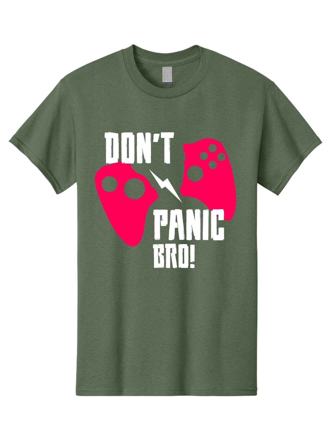 Don-T-Panic-Bro Men'S Graphic Tee, 100% Cotton, Comfortable Casual Summer Wear, Machine Washable, Gaming, Game Controllers, Broken Controller, Don'T Panic, Panic, Bro, Funny Quote, Humorous Meme, Gaming Humor, Gaming Frustration -  Aaa624 12