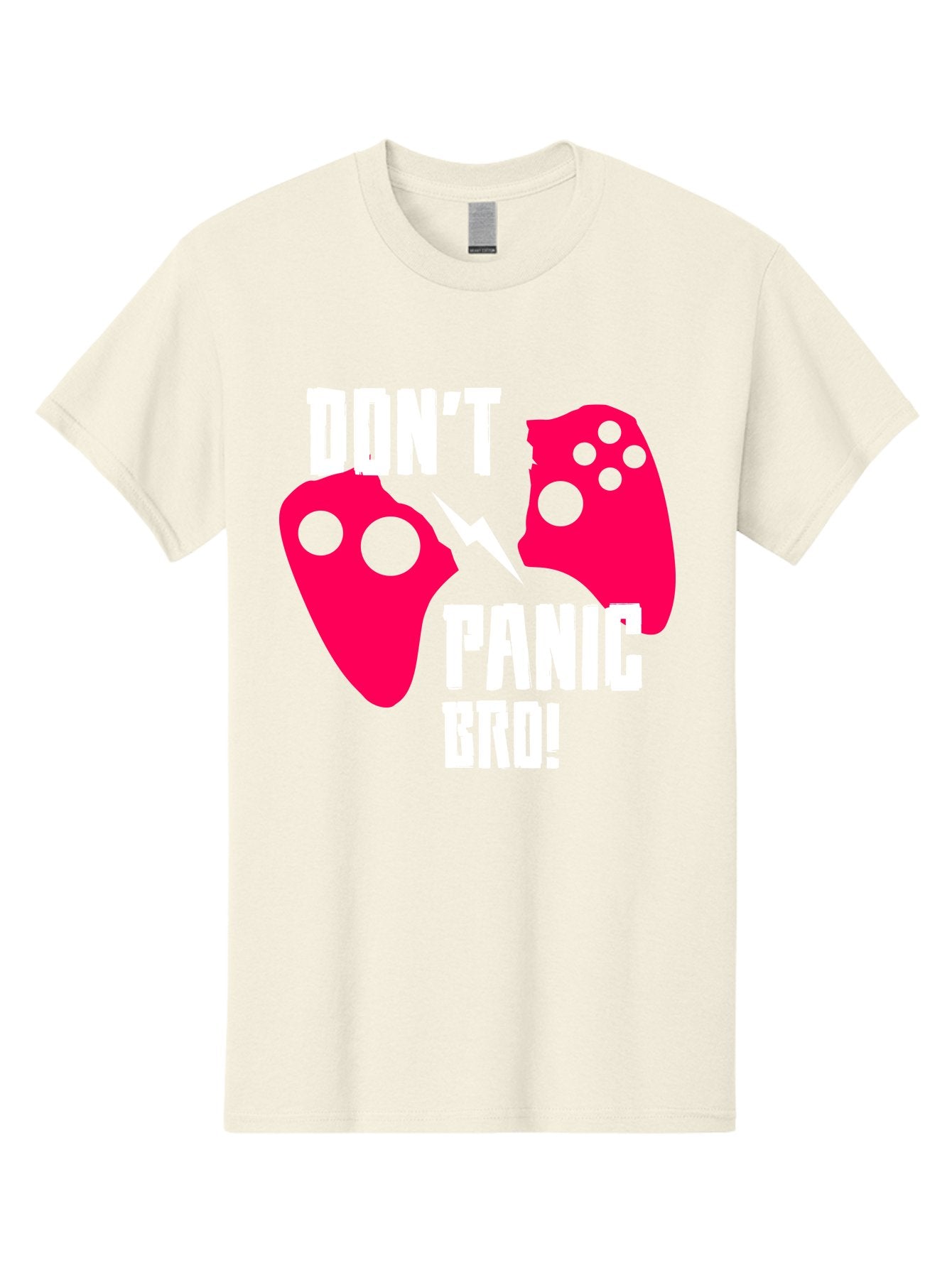 Don-T-Panic-Bro Men'S Graphic Tee, 100% Cotton, Comfortable Casual Summer Wear, Machine Washable, Gaming, Game Controllers, Broken Controller, Don'T Panic, Panic, Bro, Funny Quote, Humorous Meme, Gaming Humor, Gaming Frustration -  Aaa624 5