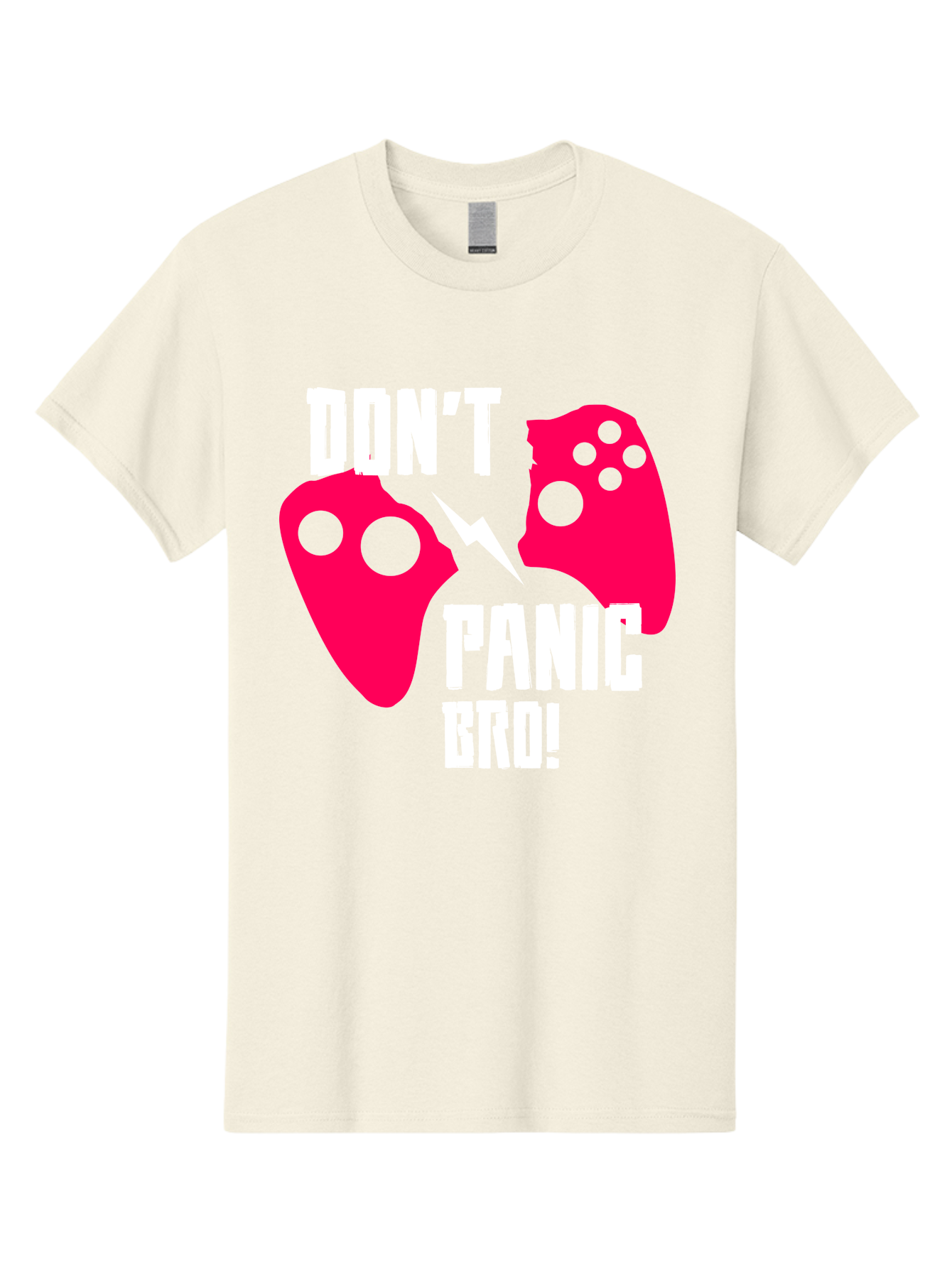 Don-T-Panic-Bro Men'S Graphic Tee, 100% Cotton, Comfortable Casual Summer Wear, Machine Washable, Gaming, Game Controllers, Broken Controller, Don'T Panic, Panic, Bro, Funny Quote, Humorous Meme, Gaming Humor, Gaming Frustration -  Aaa624 17